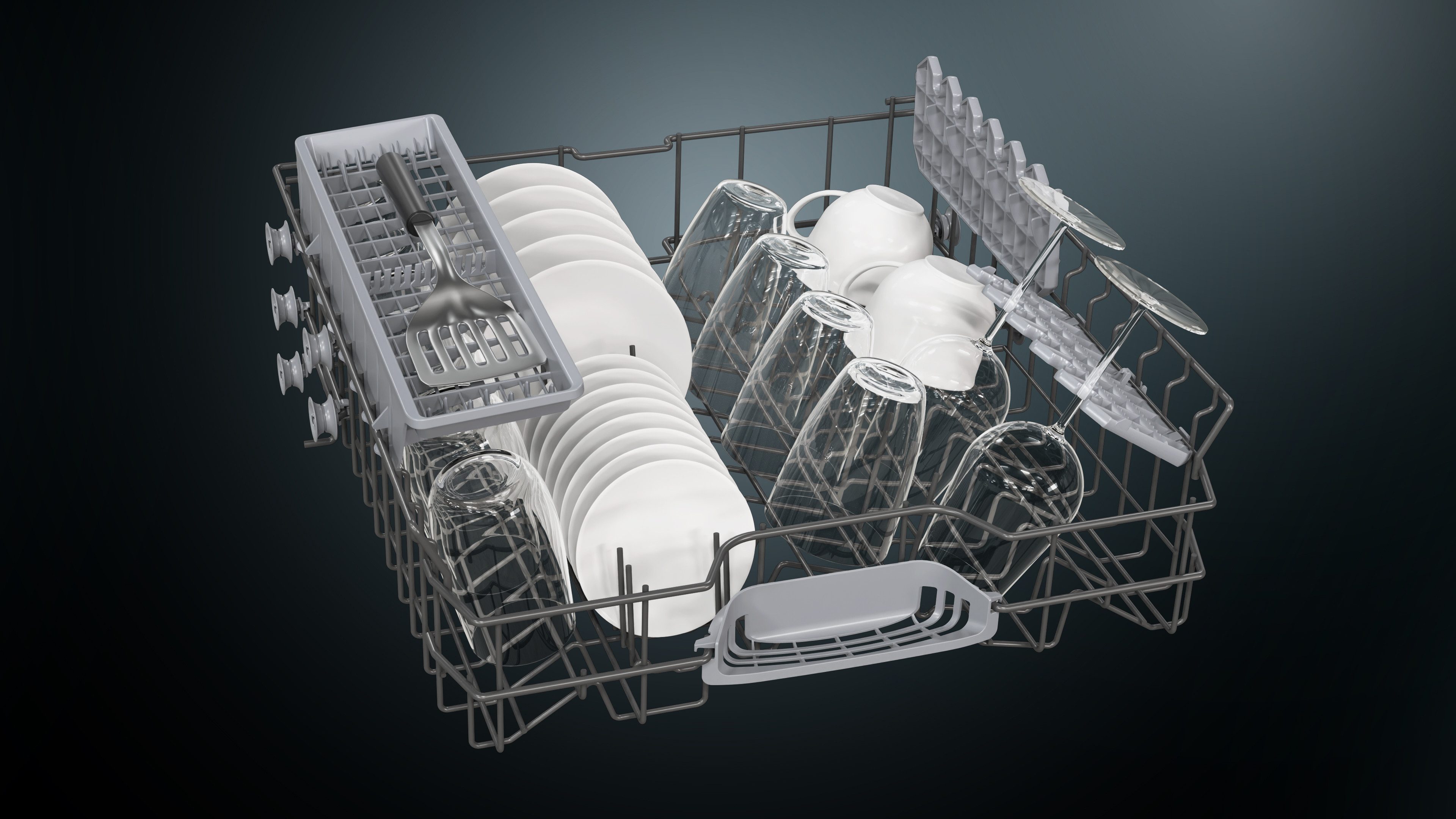 SIEMENS vollintegrierbarer Geschirrspüler iQ300 SN63HX04TE, 13 Maßgedecke, Info Light - erlischt bei Beendigung des Spülvorgangs – Bild 5 von 5