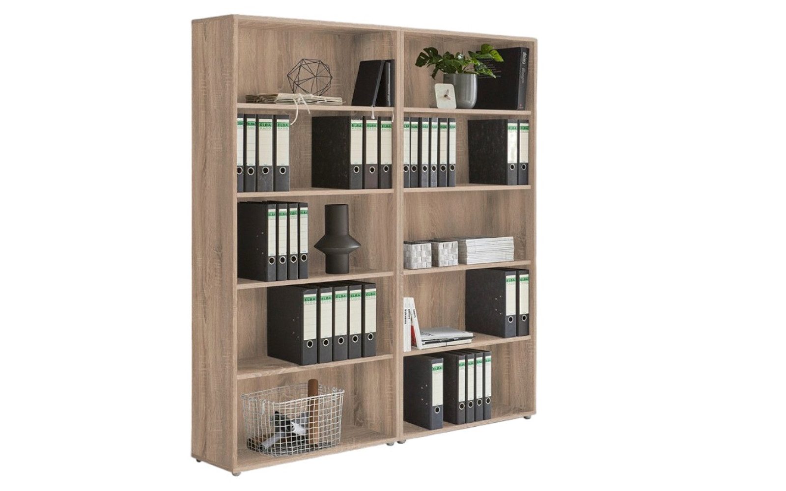 BMG Möbel Aktenregal Schrankwand Set Office Edition, Spar-Set, 6, 9, 10, 15 oder 16 Fächer, Made in Germany