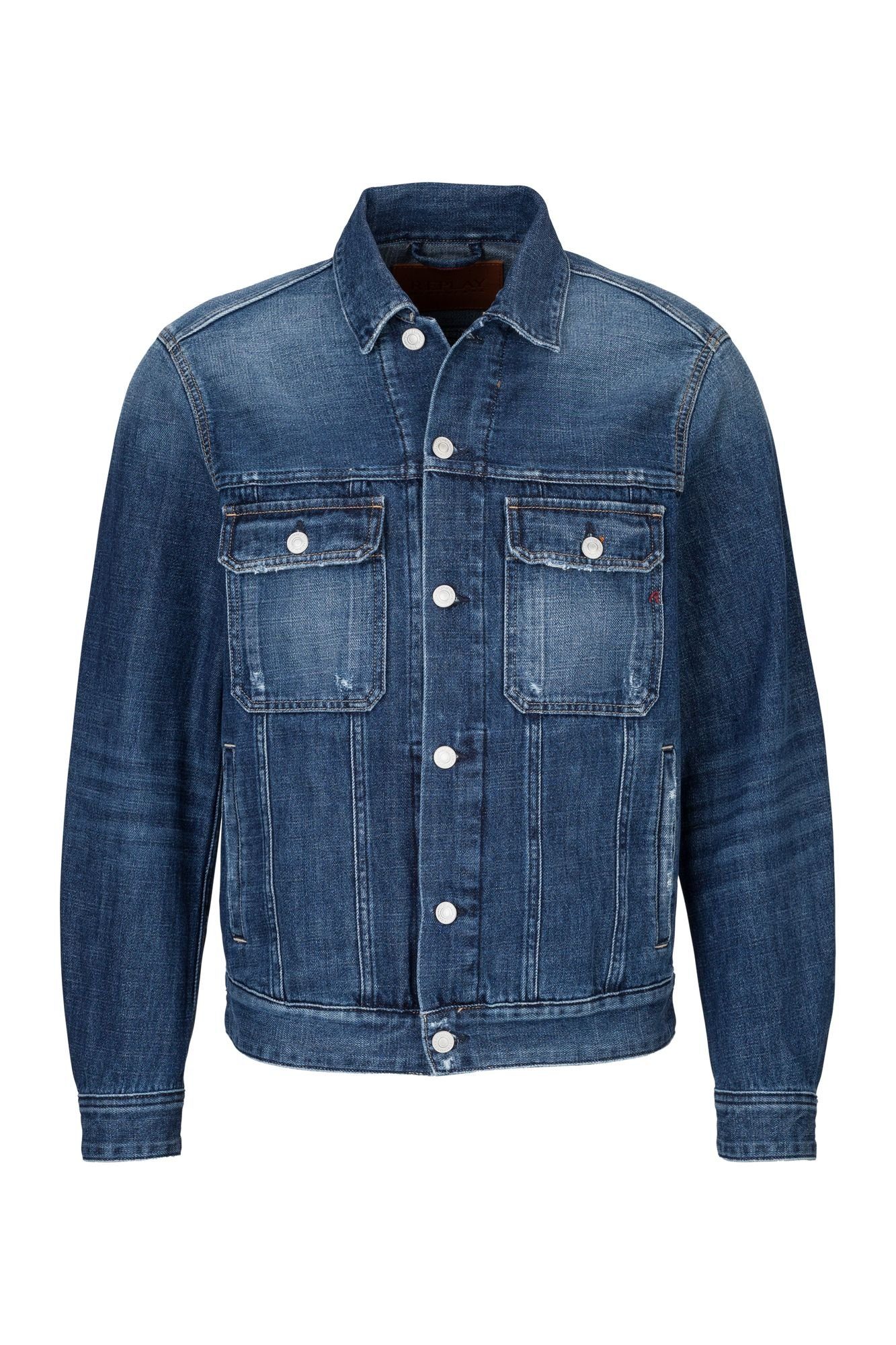 Replay Jeansjacke 11 OZ CROSS HATCH COTTON INDIGO DENIM