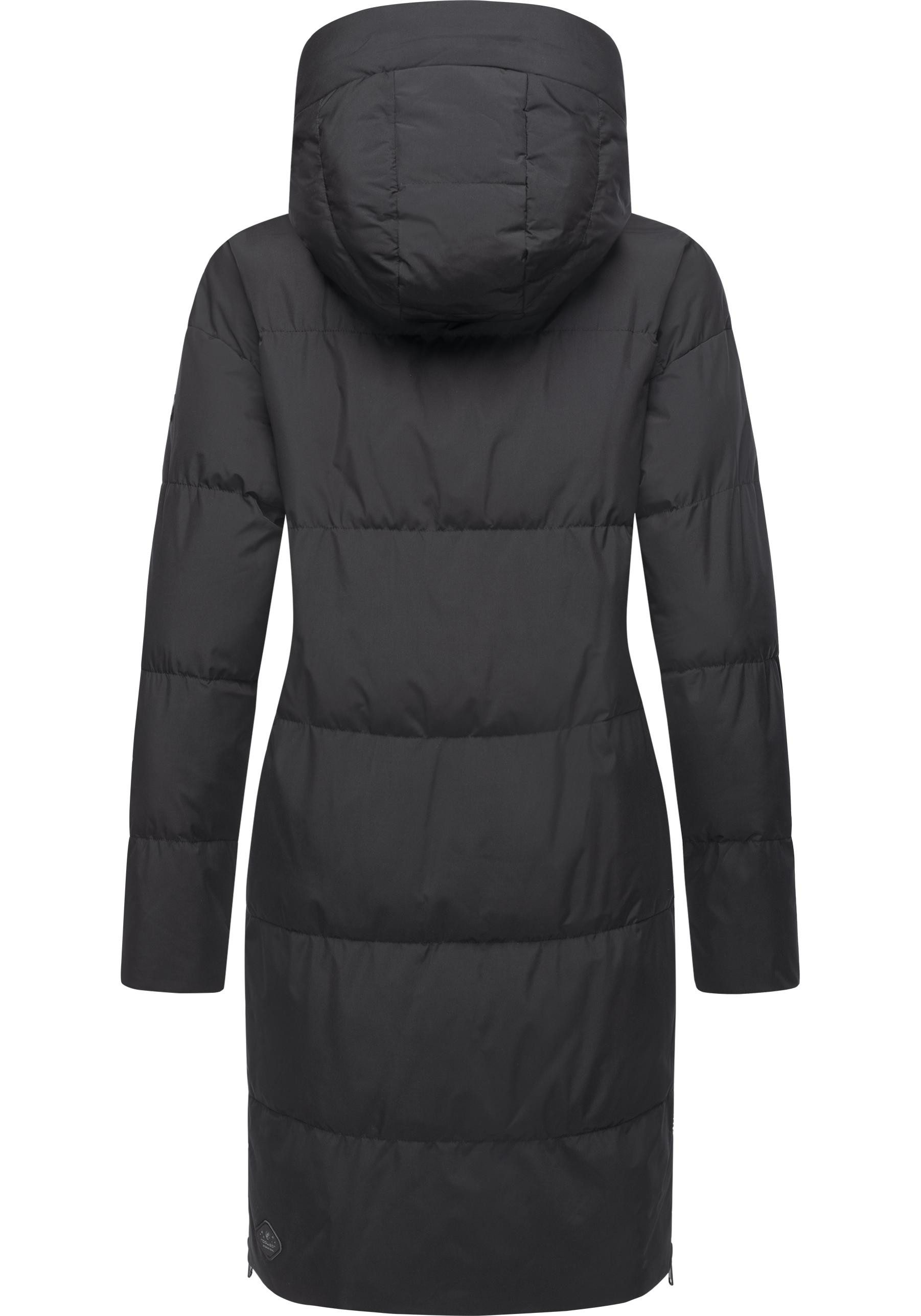 Ragwear Wintermantel Jumana Damen Mantel aus modernem Materialmix mit Kapuze
