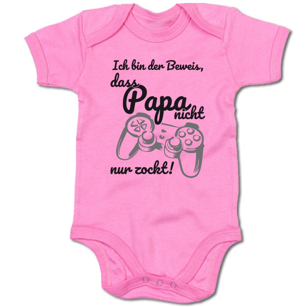 G-graphics Kurzarmbody Ich bin der Beweis, dass Papa nicht nur zockt! Baby Body mit Spruch / Sprüche / Print / Motiv