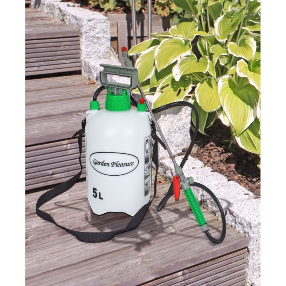 Drucksprühgerät Drucksprüher 5 Liter Unkrautvernichter Rückenspritze Gartenspritze Pumpsprüher