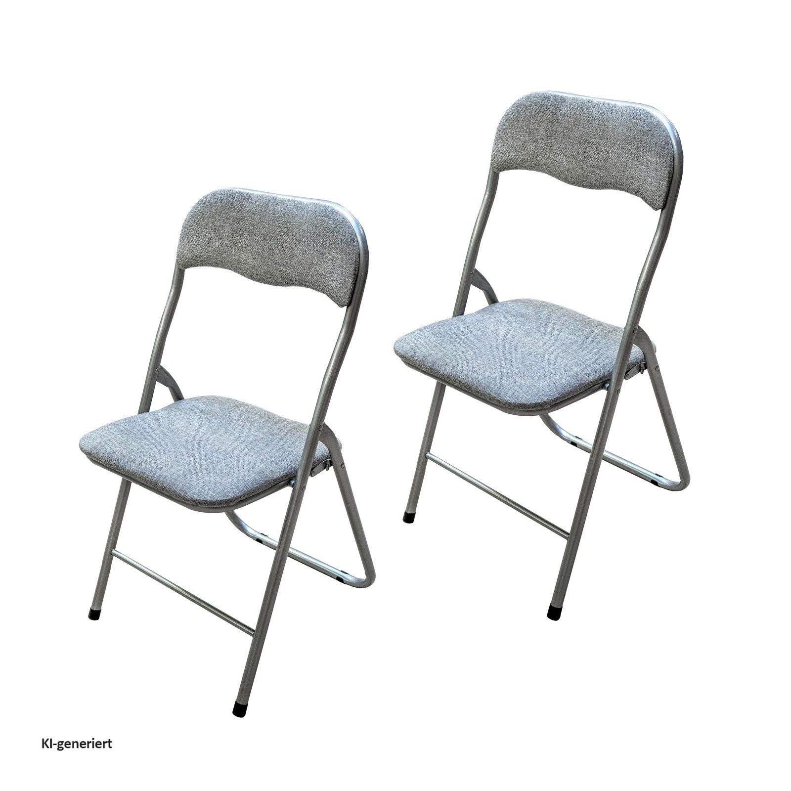 HTI-Living Klappstuhl Klappstuhl 2er Set Dima Fabric Grau (Set, 1 St), Küchenstuhl Eventbestuhlung