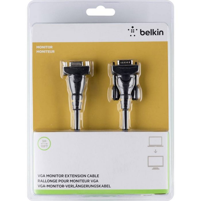 Belkin VGA Monitor-Verlängerungskabel 3 m HDMI-Kabel (3.00 cm)