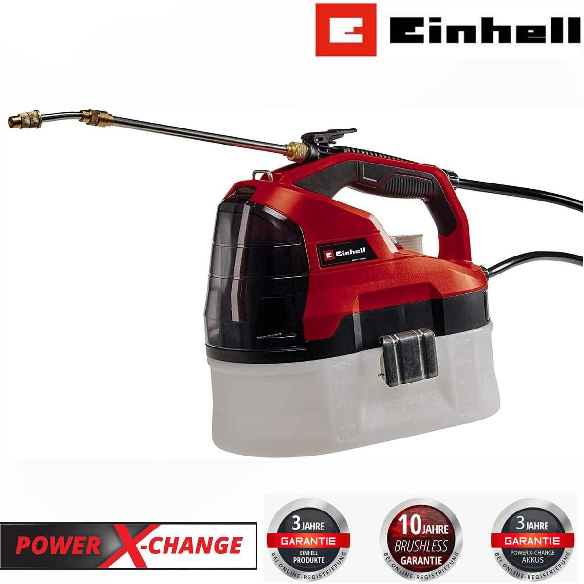 Einhell Drucksprühgerät Einhell Akku-Drucksprühgerät GE-WS 18/35 Li-Solo, (18 V, 7.500 L/h Fördermenge, 5 m Förderhöhe, ECO- und BOOST-Modus)