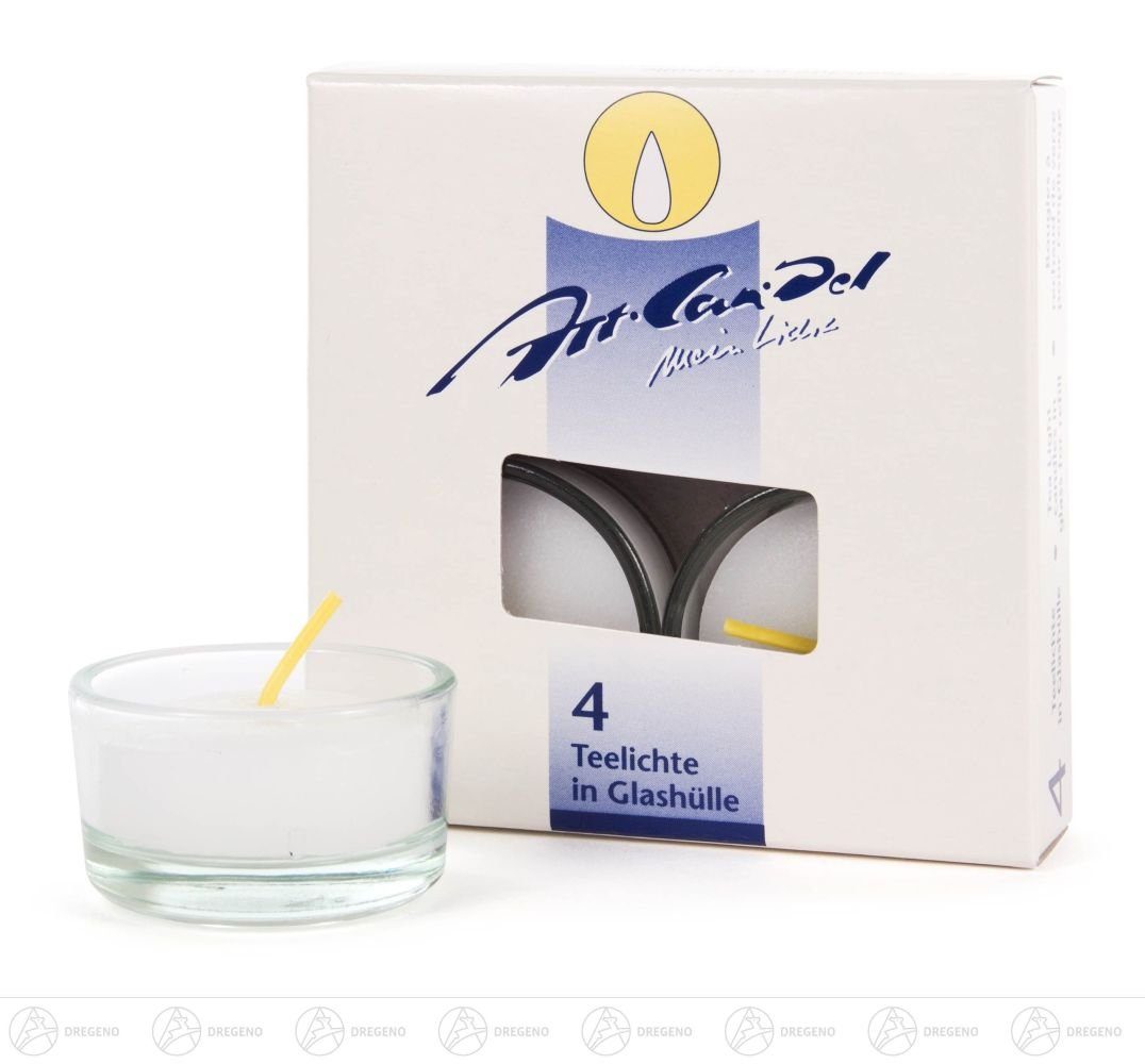 Dregeno Erzgebirge Kerzenhalter Ersatzteile & Bastelbedarf Teelichthalter Glas mit Teelicht (4) Breite