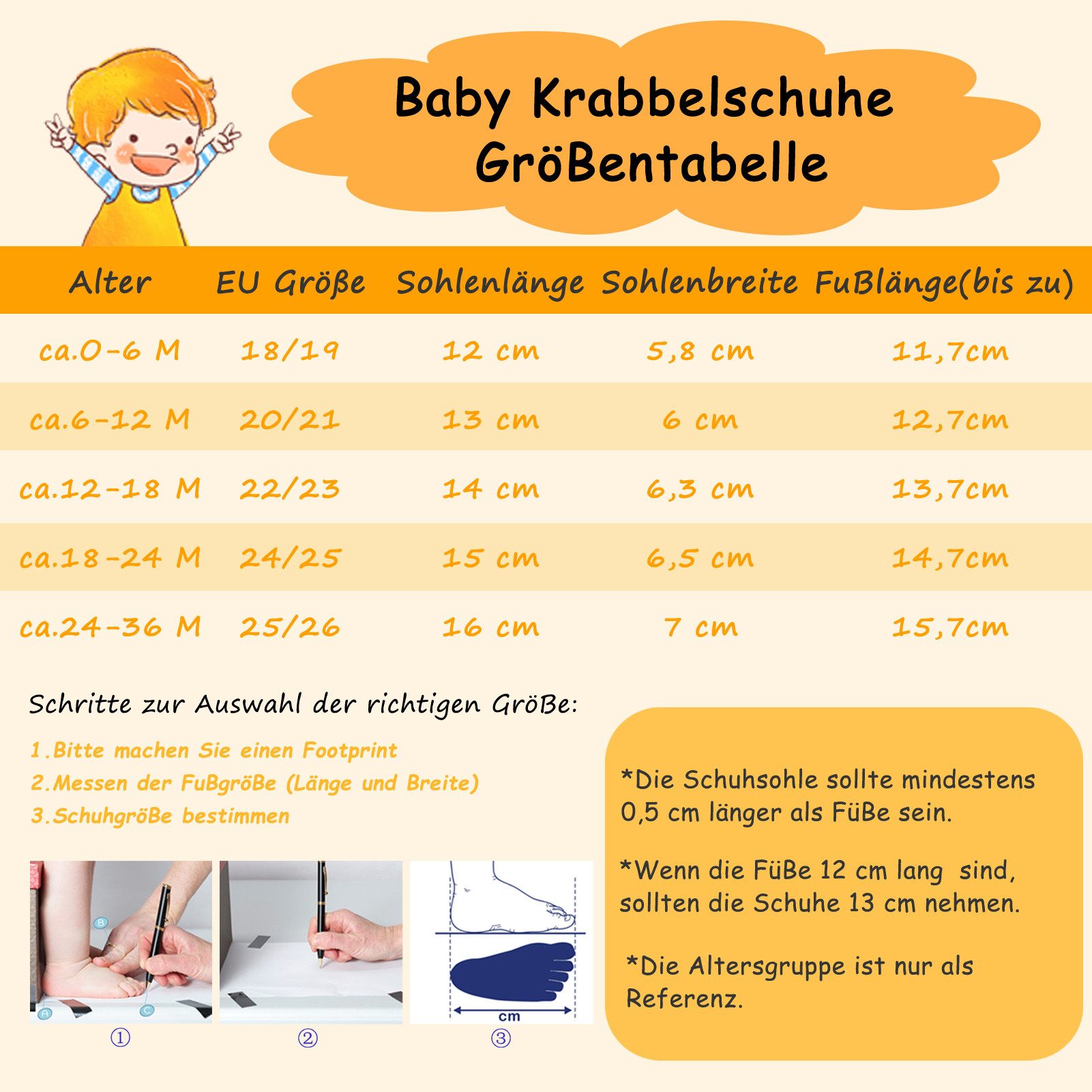 Yalion Yalion Baby Leder Lauflernschuhe Weiche Lederpuschen Taupe, Rutschfest Krabbelschuh – Bild 5 von 5