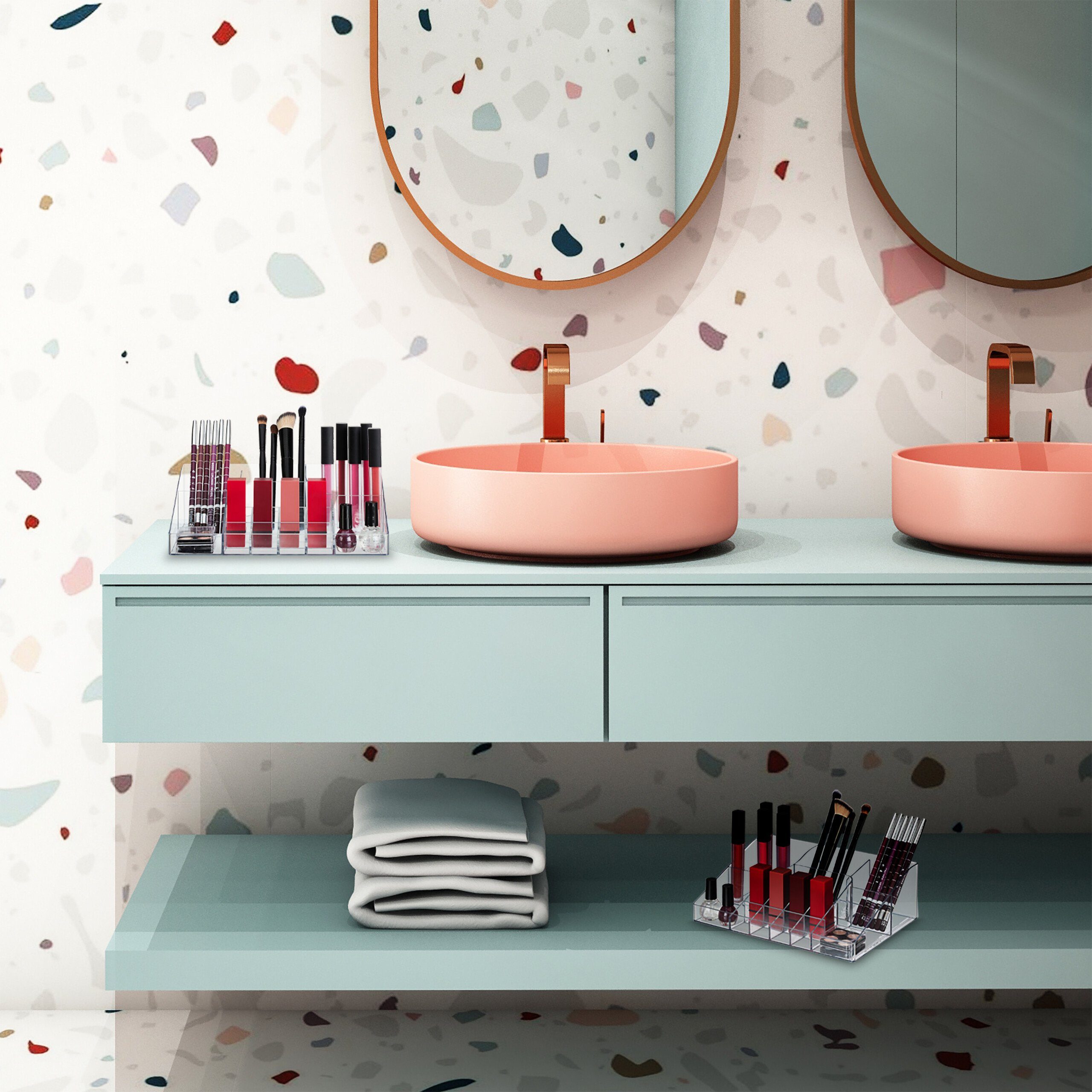 relaxdays Make-Up Organizer 2er Set