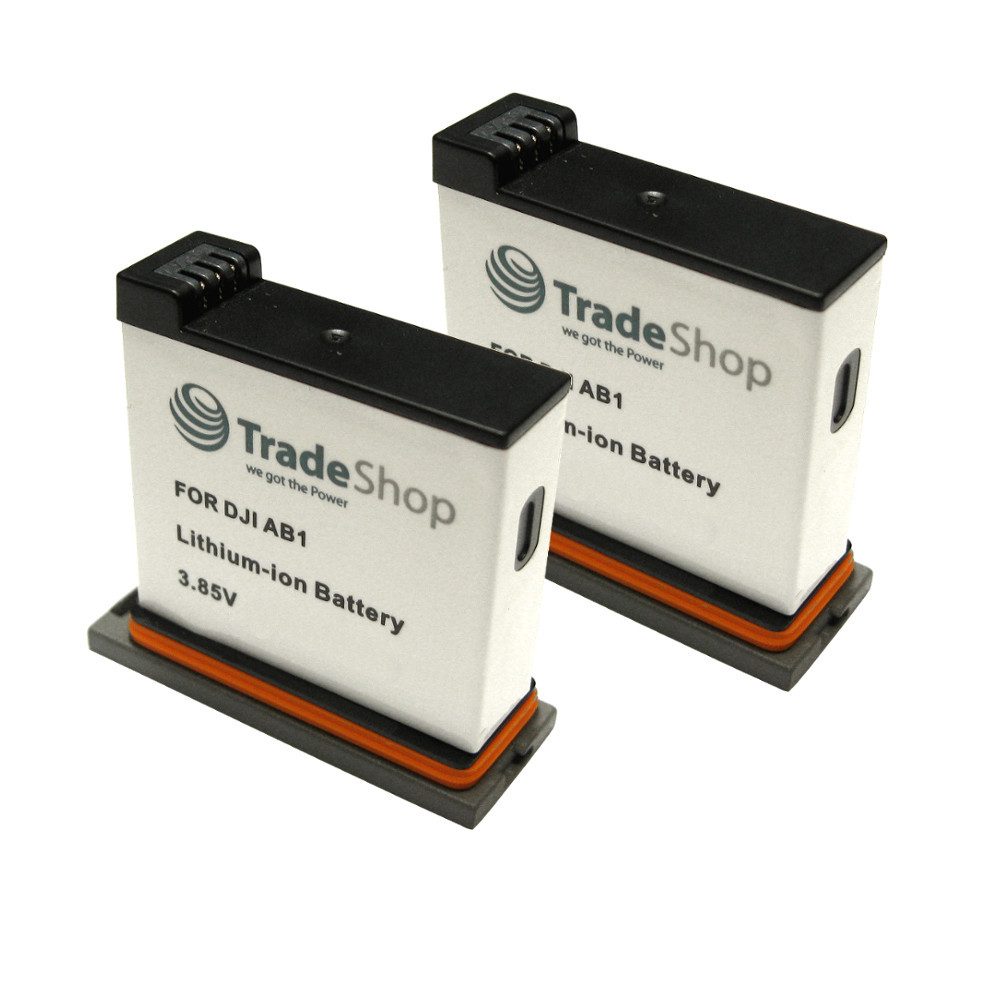 Trade-Shop 2x Akku passend für DJI 188480 AB1 P01 PT1 Osmo CP.OS.00000020.01 Akku Li-Ion 1500 mAh (3,85 V)