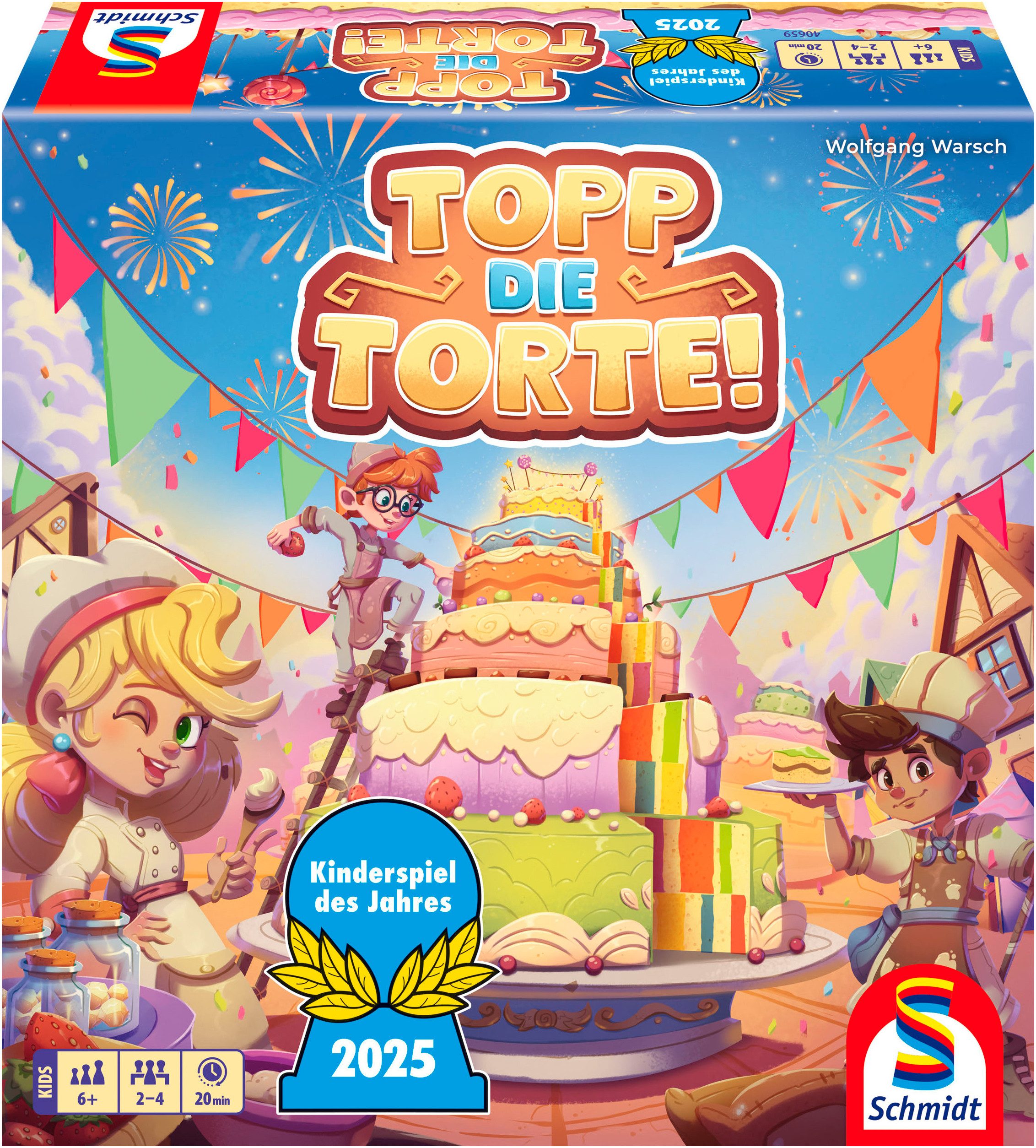 Schmidt Spiele Spiel Topp die Torte, Kinderspiel des Jahres 2025, Made in Germany