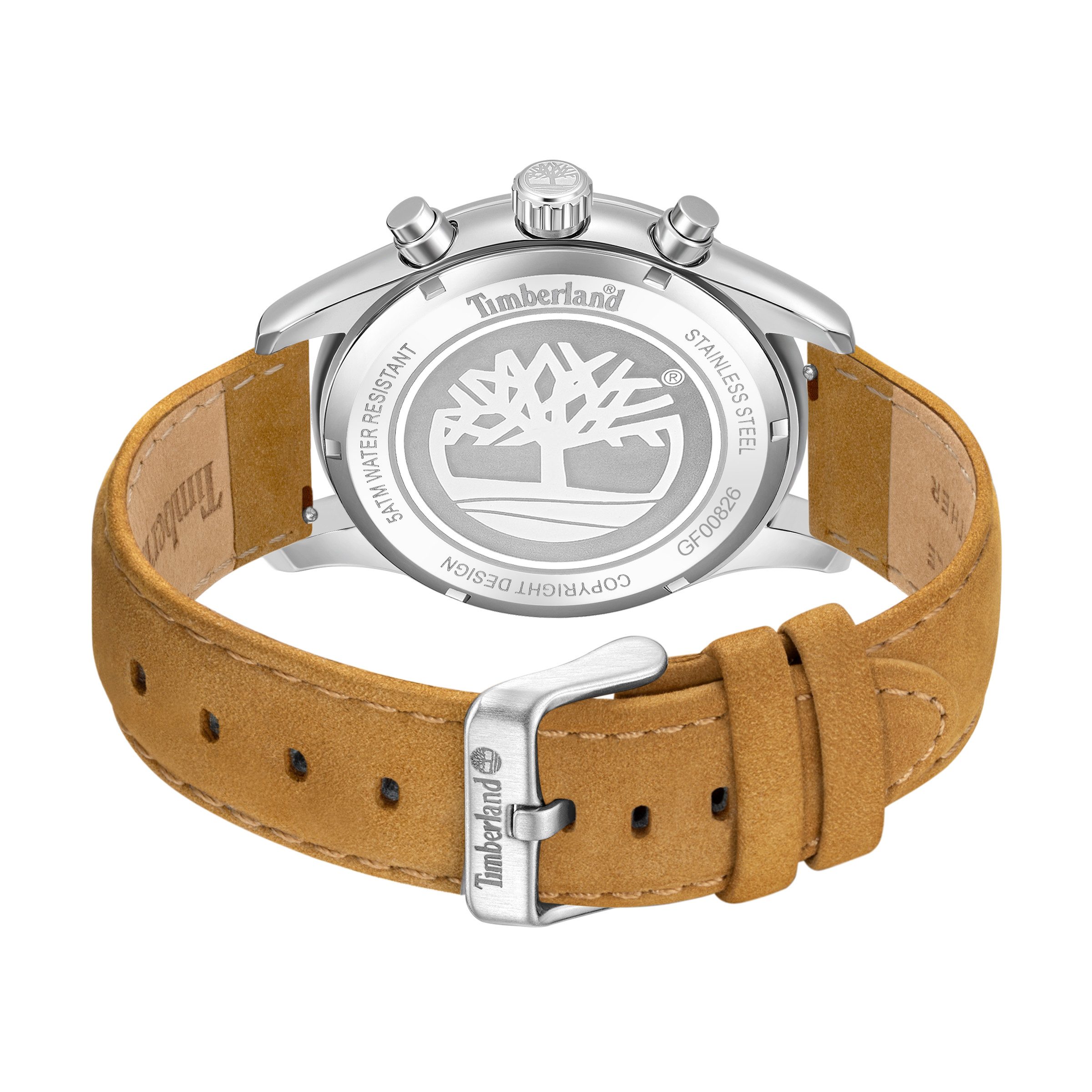 Timberland Multifunktionsuhr ASHMONT TDWGF0082602, Quarzuhr, Armbanduhr, Herrenuhr, Lederarmband, analog, Tag