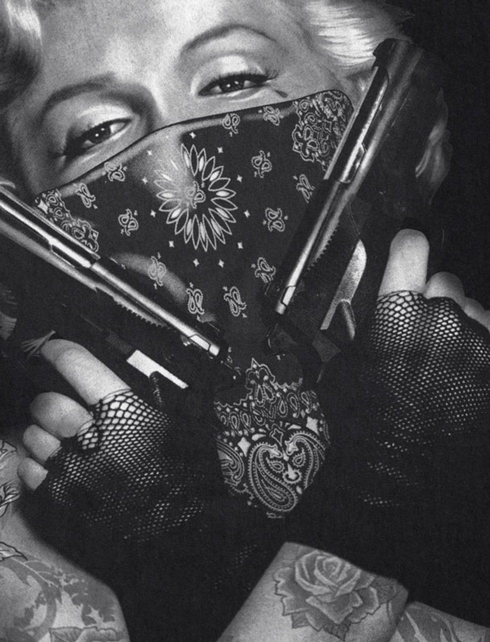 style3 T-Shirt Gangster Marilyn rock monroe tätowiert biker usa tattoo günstig online kaufen