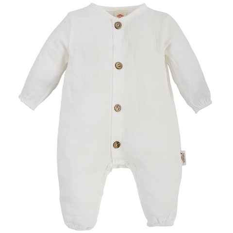 Makoma Strampler Makoma Baby Strampler Neutral Jungen & Mädchen (1-tlg) Musselin Stoff aus 100% Baumwolle