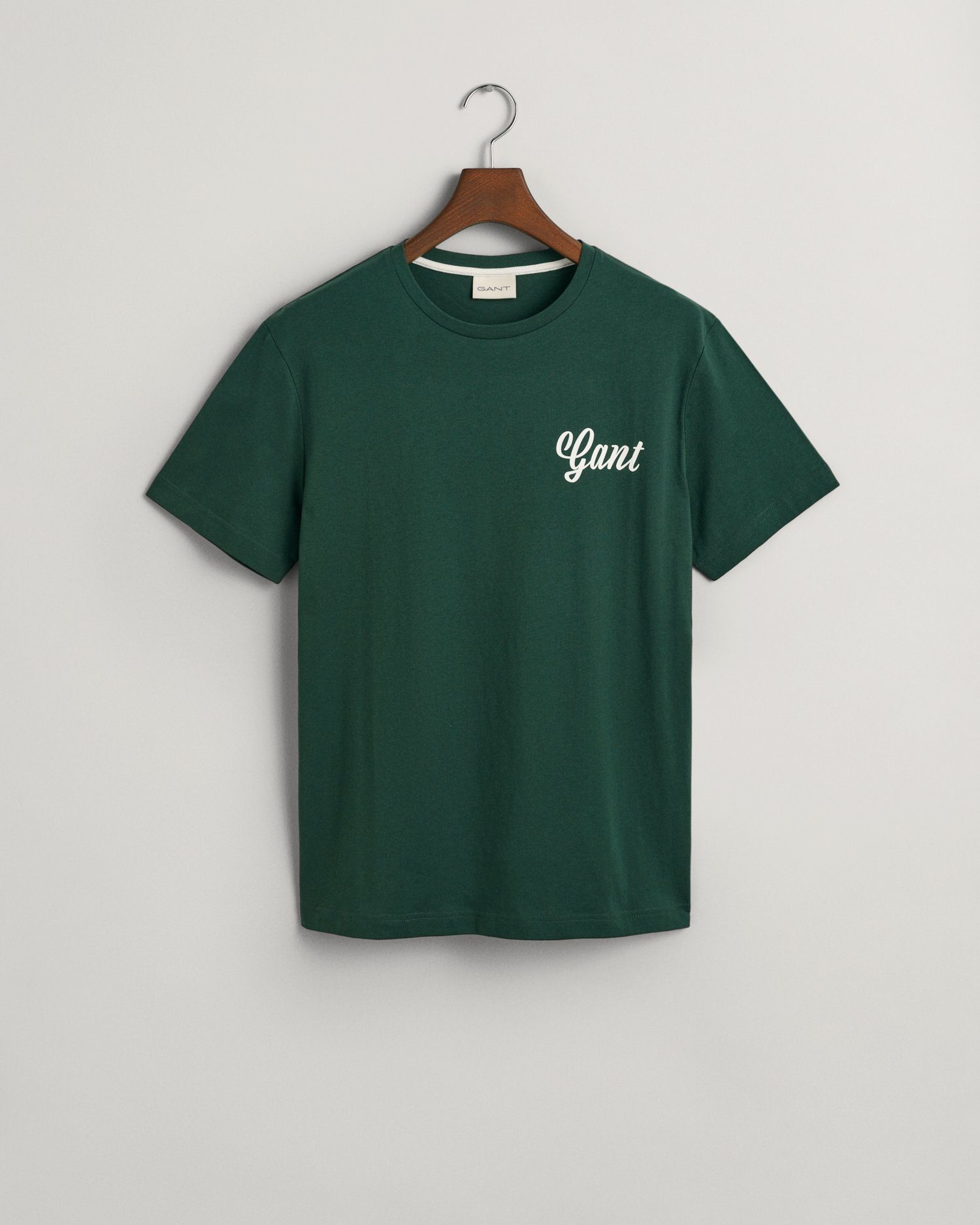 Gant T-Shirt REG SMALL GRAPHIC SS T-SHIRT TARTAN GREEN