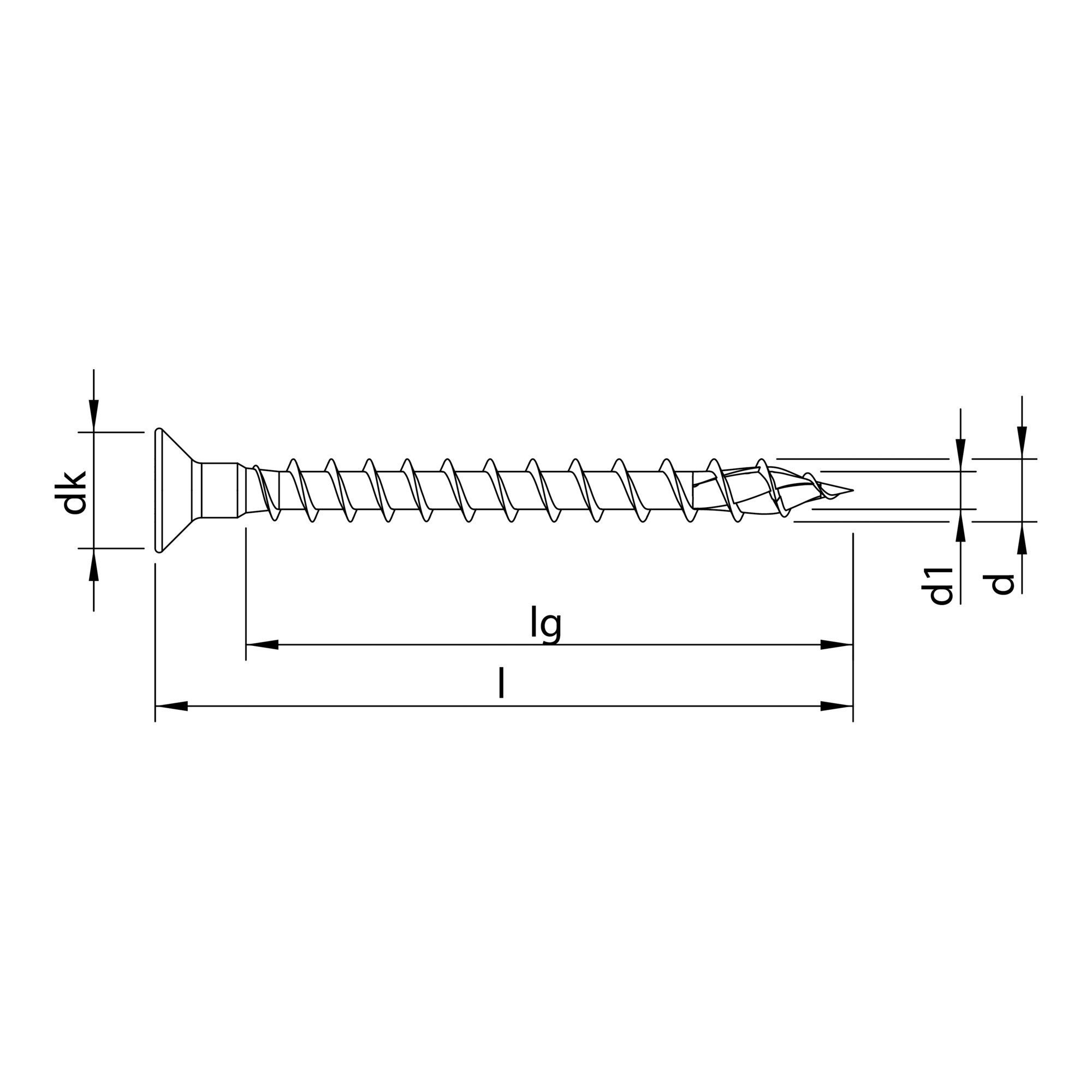 Heco Holzbauschraube HECO-TOPIX-plus 5,0 x 60, Senkkopf + Kopfbohrung, Pozi-Drive, VVG, A3K