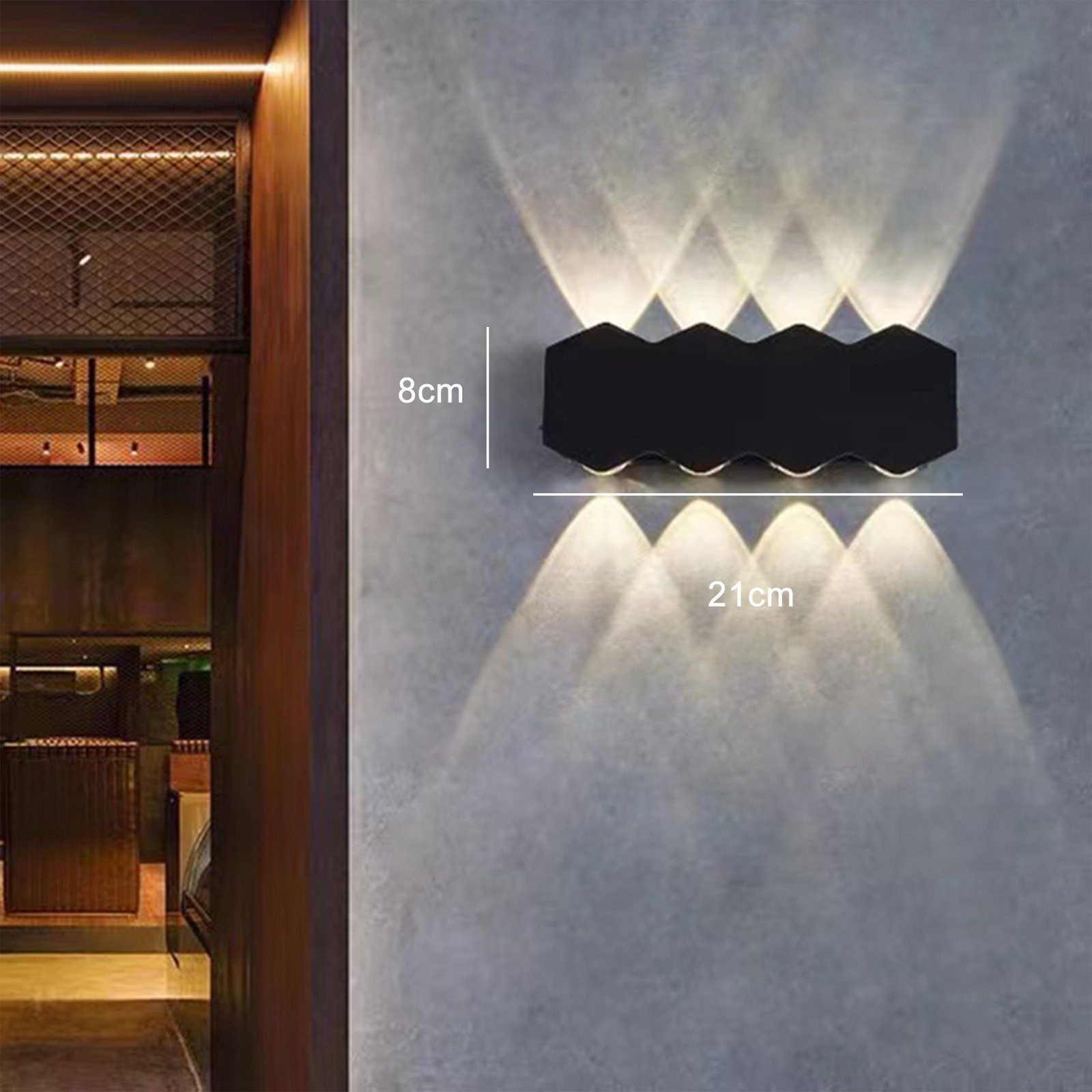 Warmweiß LED Flurlampe CALIYO Wandlicht Innen Wandlampe Wandleuchte Treppenhaus