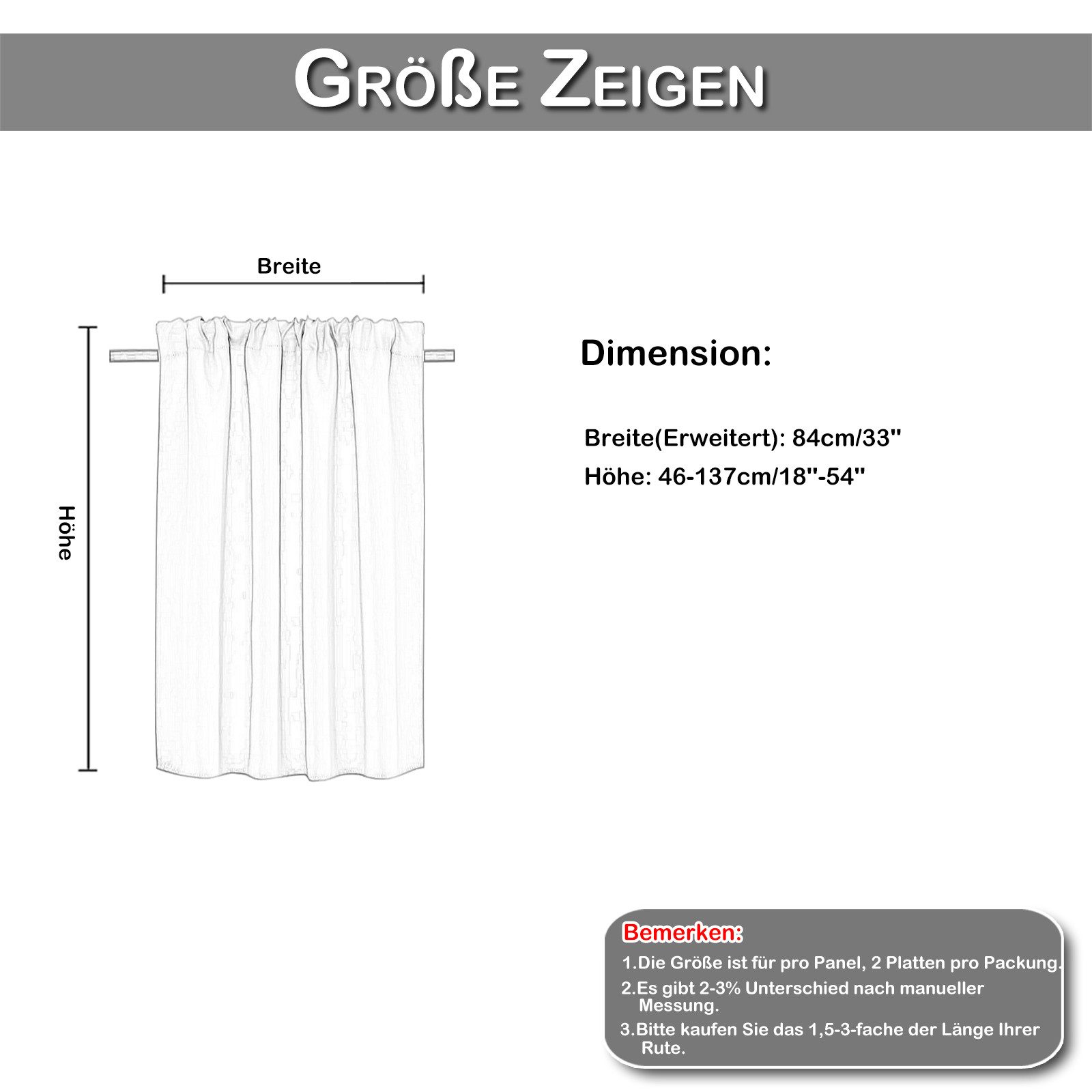 Jibenhome Scheibengardine Kurze Vorhänge für Wohnwagen,Blackout Gardinen (2 günstig online kaufen