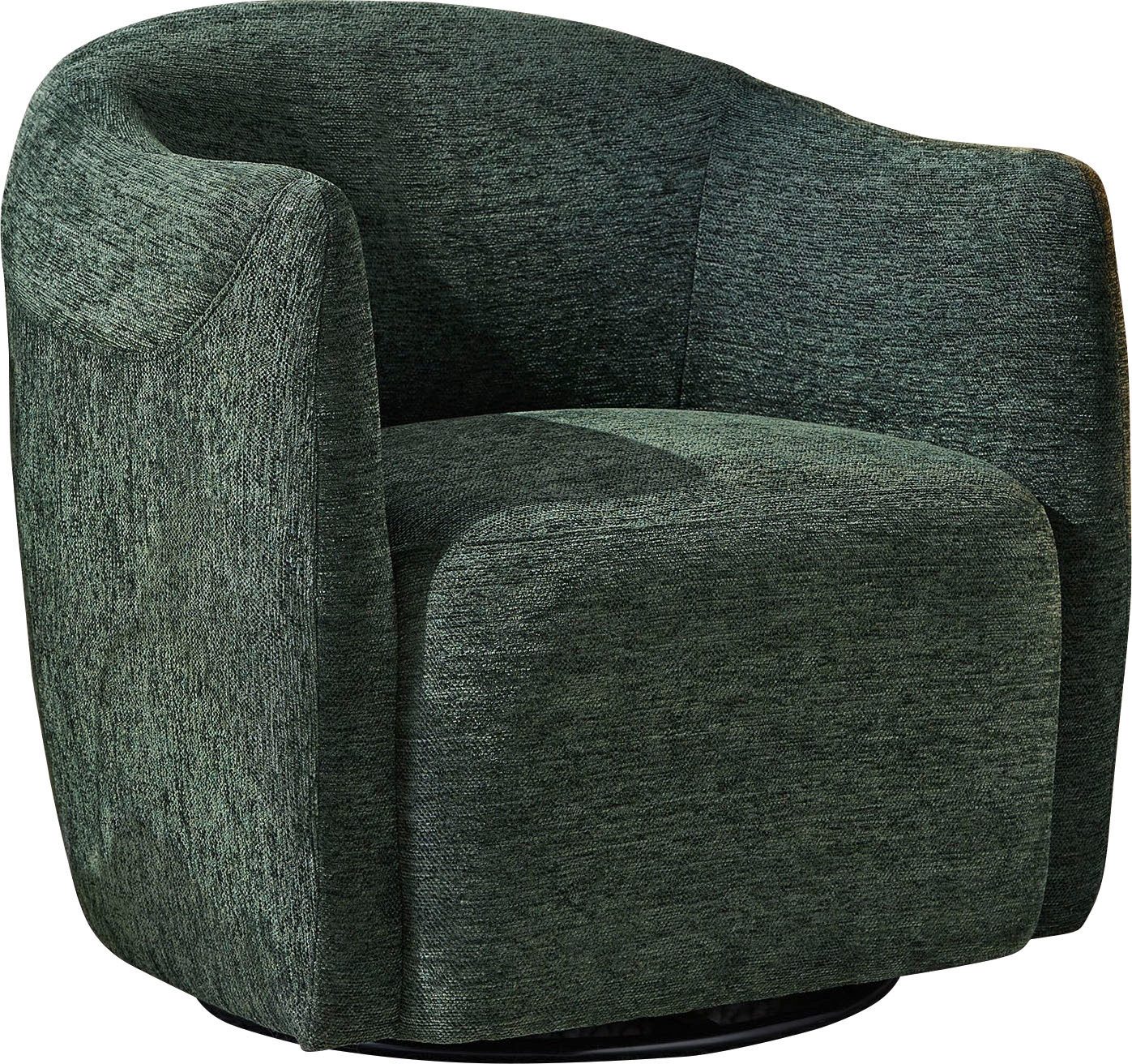 Jockenhöfer Gruppe Loungesessel Nigel, B: 79 cm, Sitzhöhe: 43 cm, 360° Drehfunktion, Chenillebezugsstoff, kompaktes Stellmaß