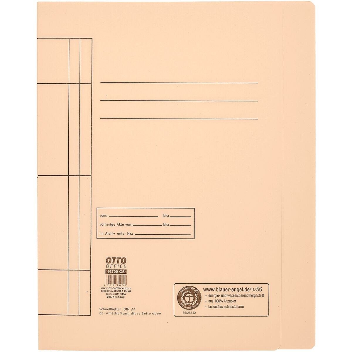 Otto Office Hefter, aus Recyclingkarton, Format DIN A4, bis 250 Blatt