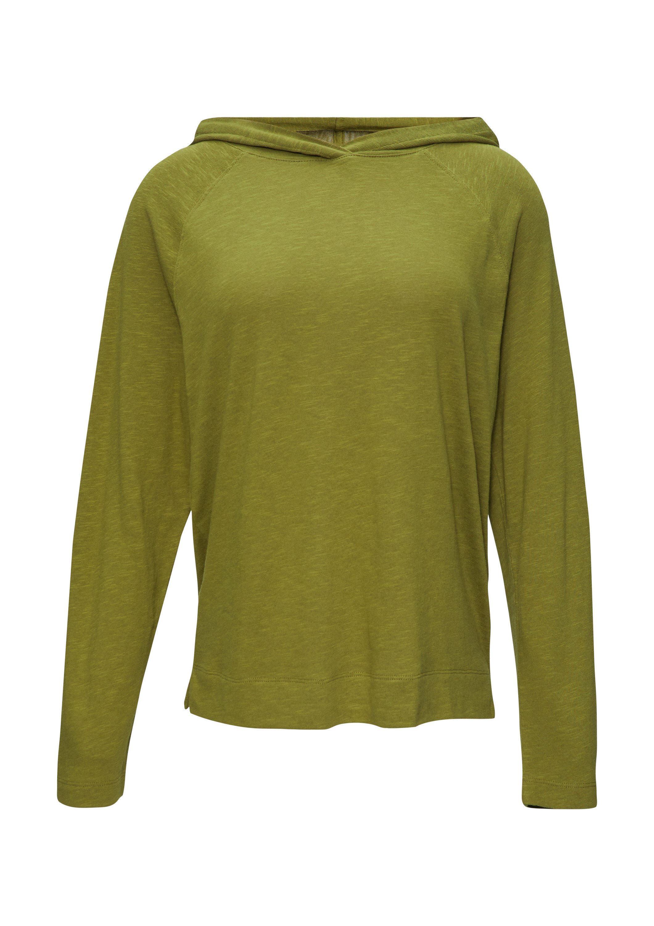 s.Oliver Langarmshirt T-Shirt Weiches Jerseyshirt mit Flammgarnstruktur günstig online kaufen