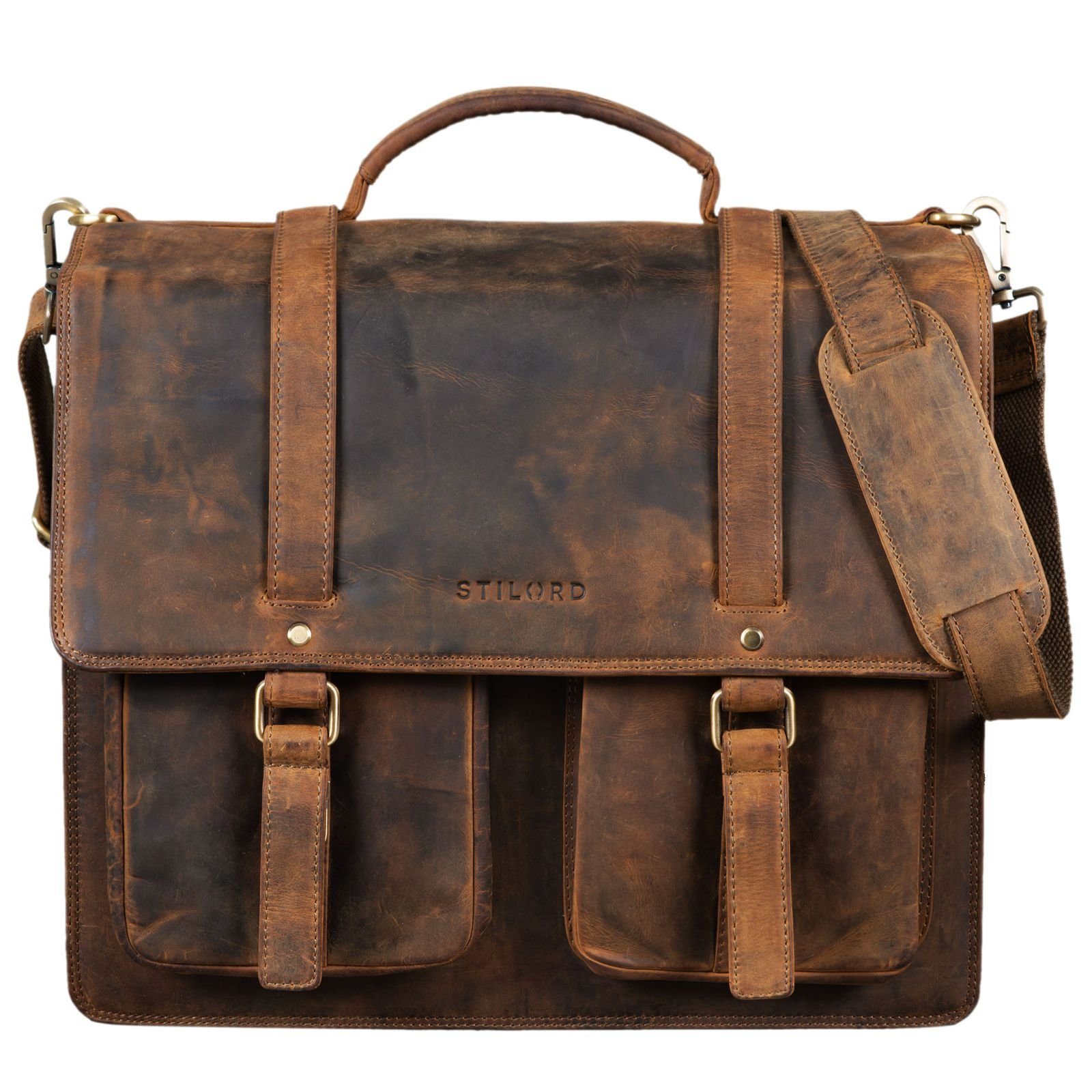 STILORD Aktentasche "Fernando" Ledertasche Aktentasche Vintage