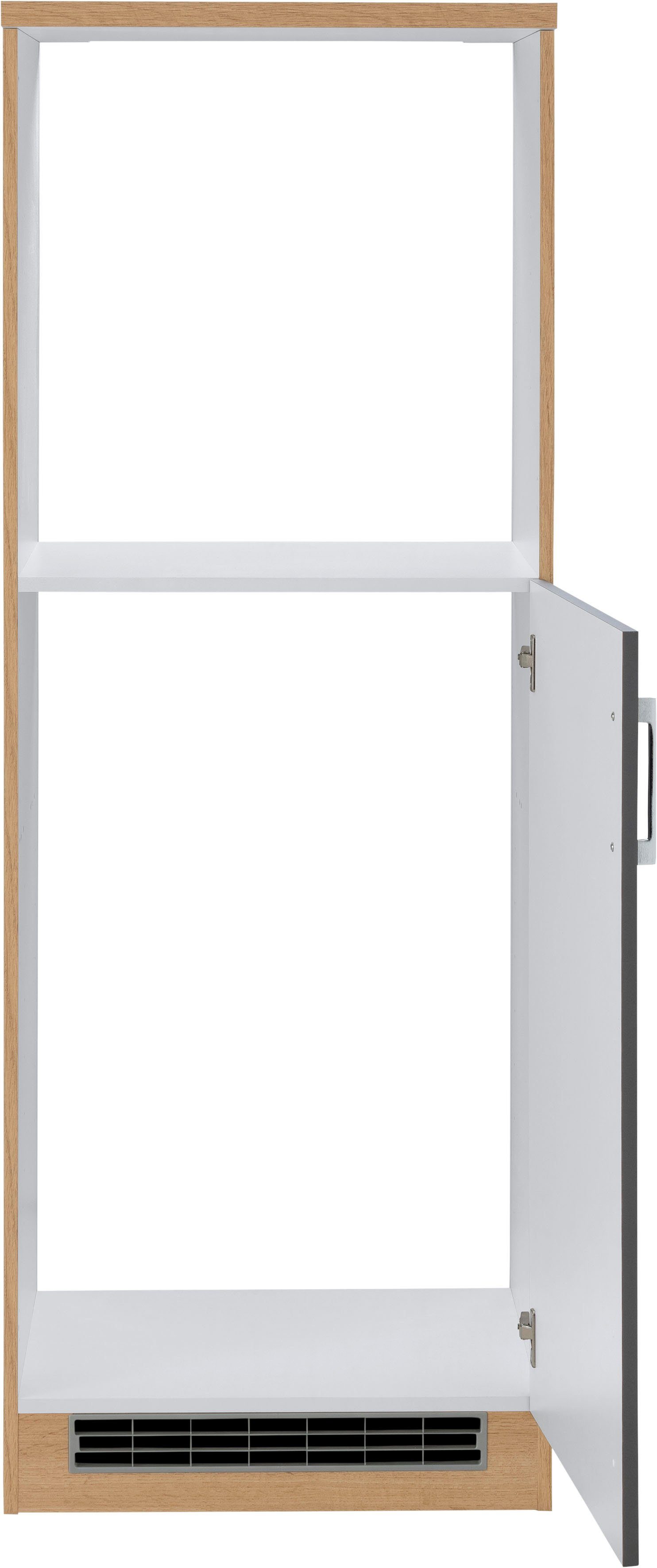 MÖBEL wotaneiche Colmar und breit, hoch, 165 60 cm Einbaukühlschrank Einbaubackofen für anthrazit cm HELD | Backofen/Kühlumbauschrank