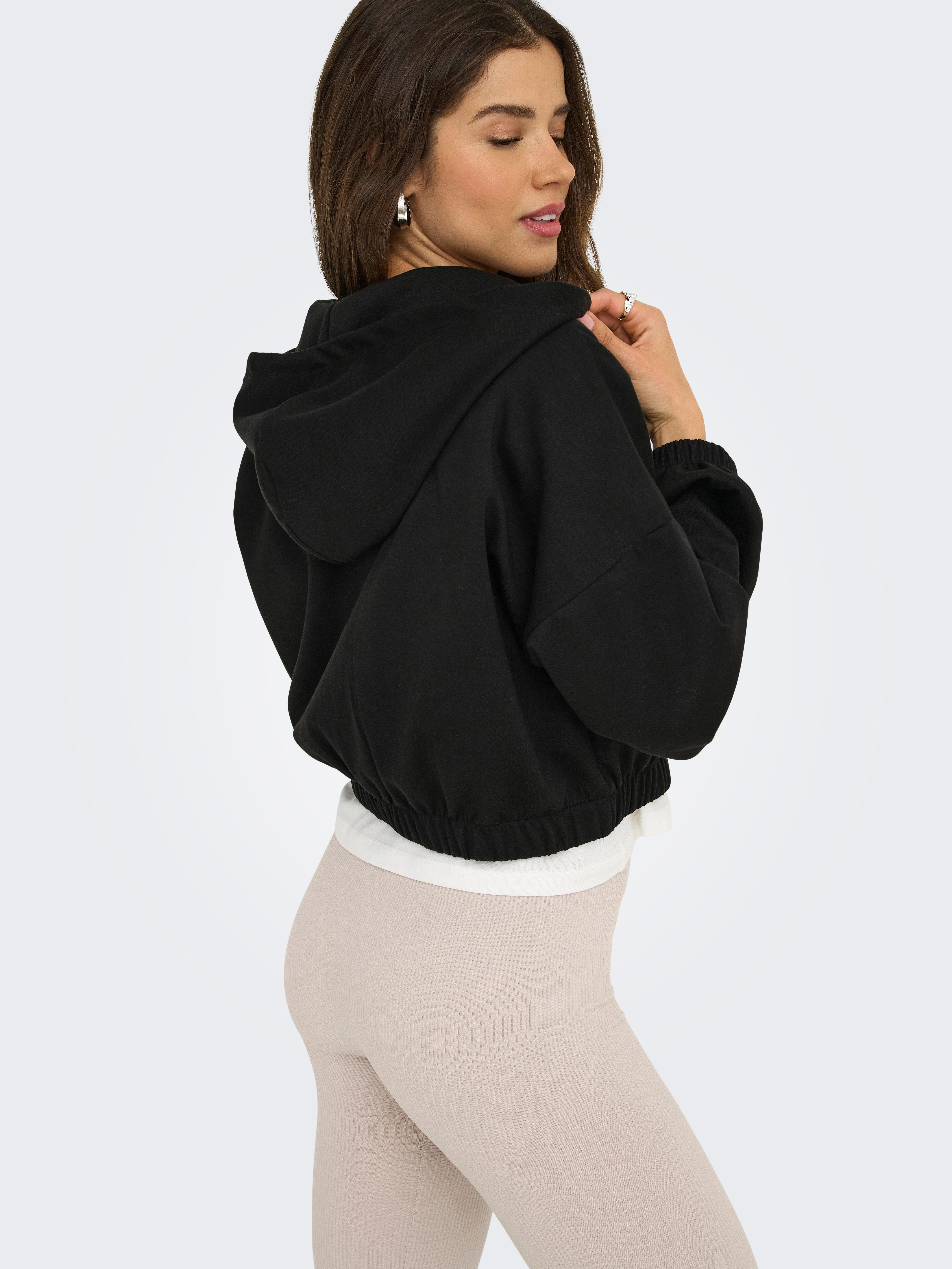 ONLY Kapuzensweatshirt ONLSCARLETT LS ELASTIC ZIP HOOD SWT NOOS