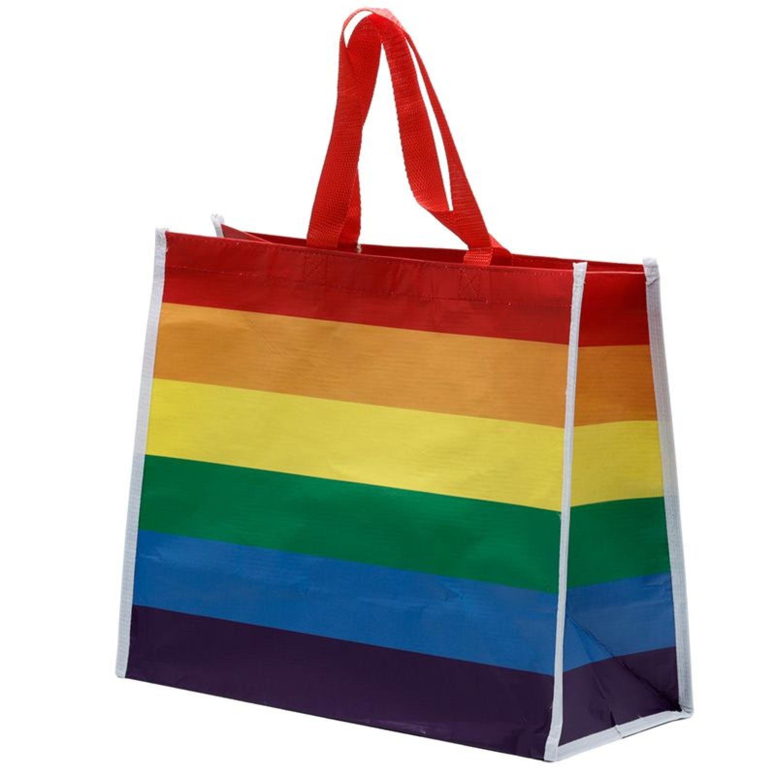 Puckator Einkaufsshopper Regenbogen wiederverwendbare Einkaufstasche aus recycelten Plastikflas