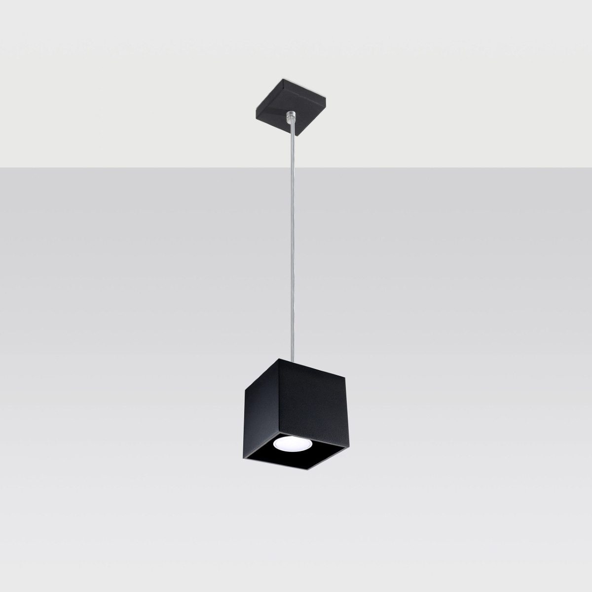 SOLLUX lighting Hängeleuchte Hängeleuchte Quad 1 Schwarz, Nicht enthalten