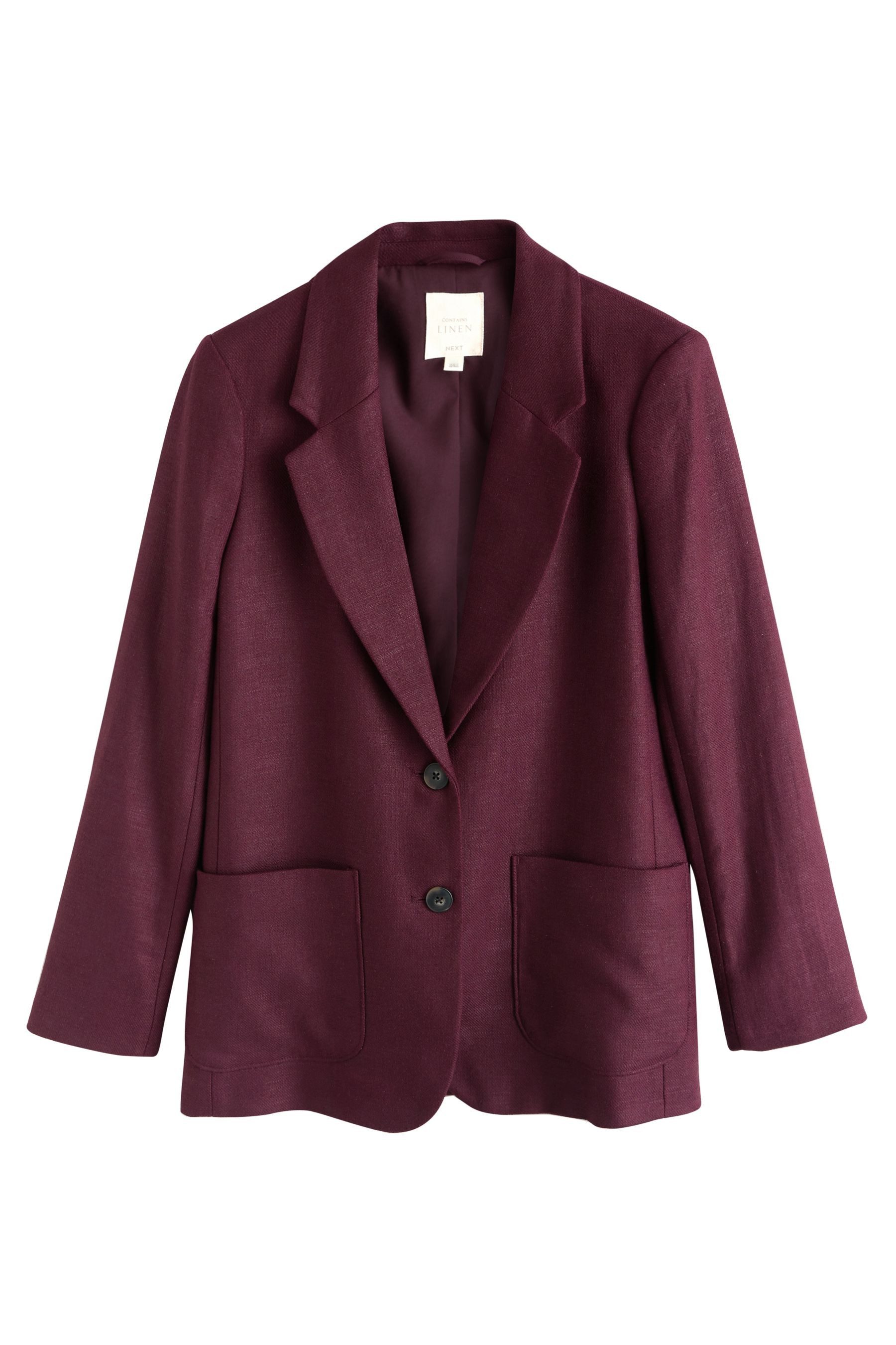 Next Jackenblazer Einreihiger Single Blazer mit hohem Leinenanteil (1-tlg)