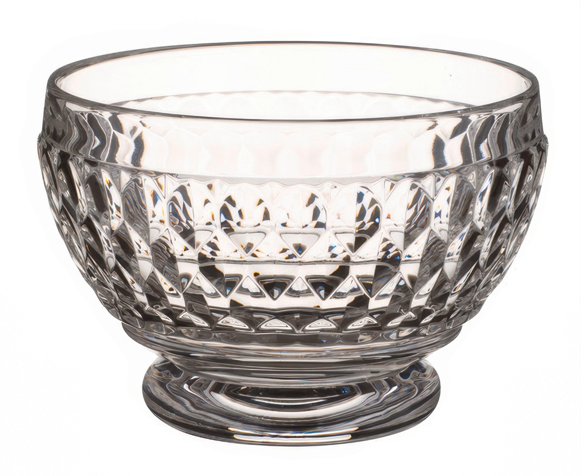 Villeroy & Boch Dessertschale Boston, Kristallglas, Spülmaschinengeeignet, Transparent, Boston, H: 8.1cm