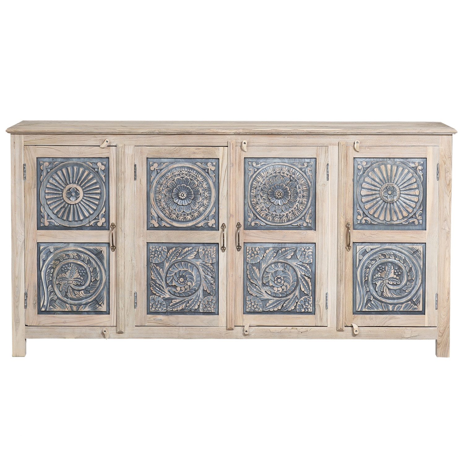 Sideboard Exklusives Sideboard Abelina – Handgefertigt aus Teakholz, 180 cm