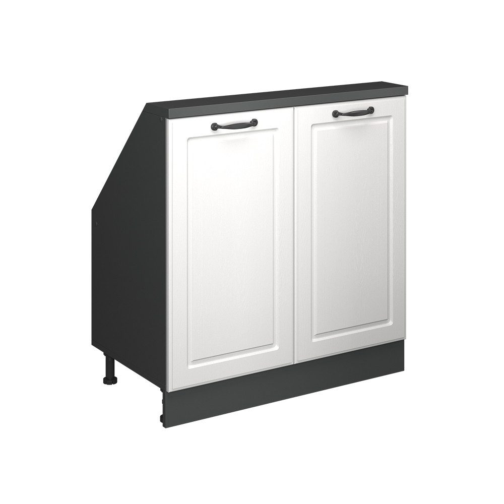 Vicco Unterschrank R-Line, Weiß Landhaus/Anthrazit, 80 günstig online kaufen