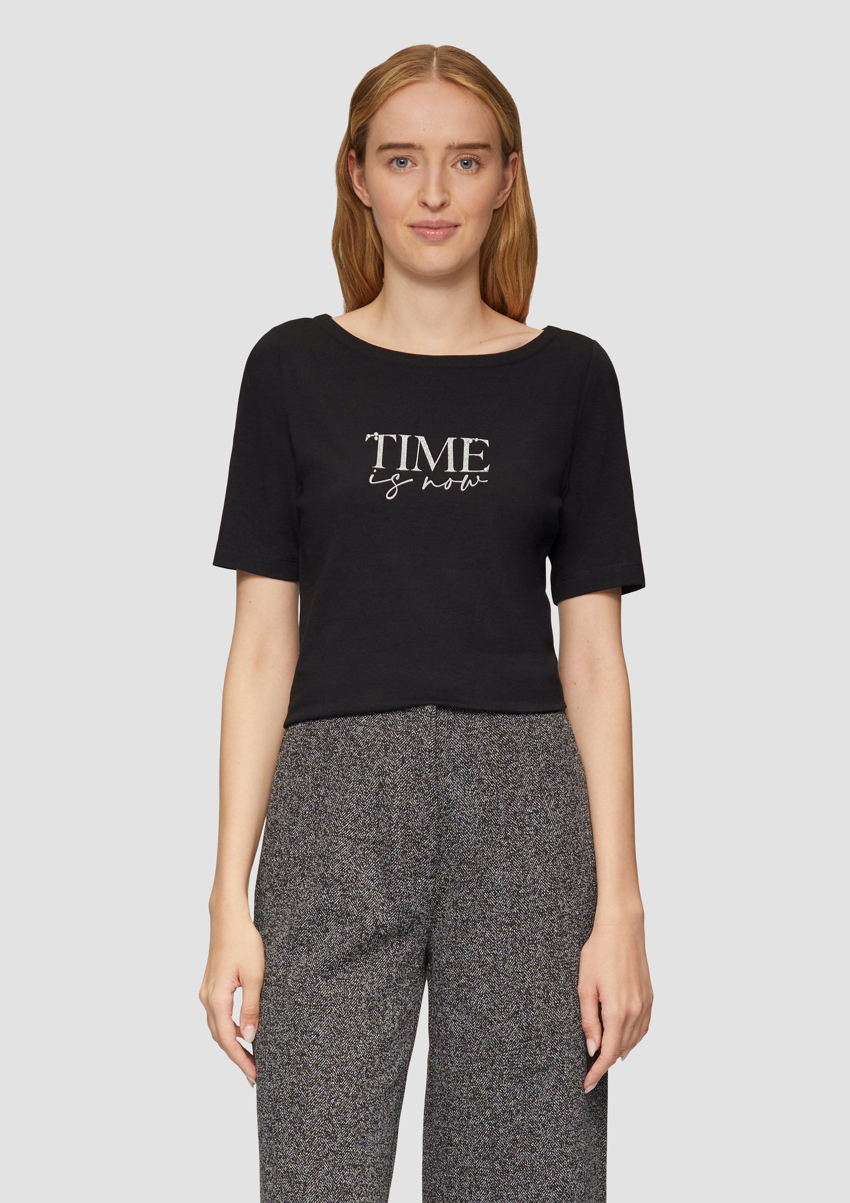 s.Oliver BLACK LABEL Kurzarmshirt T-Shirt mit günstig online kaufen