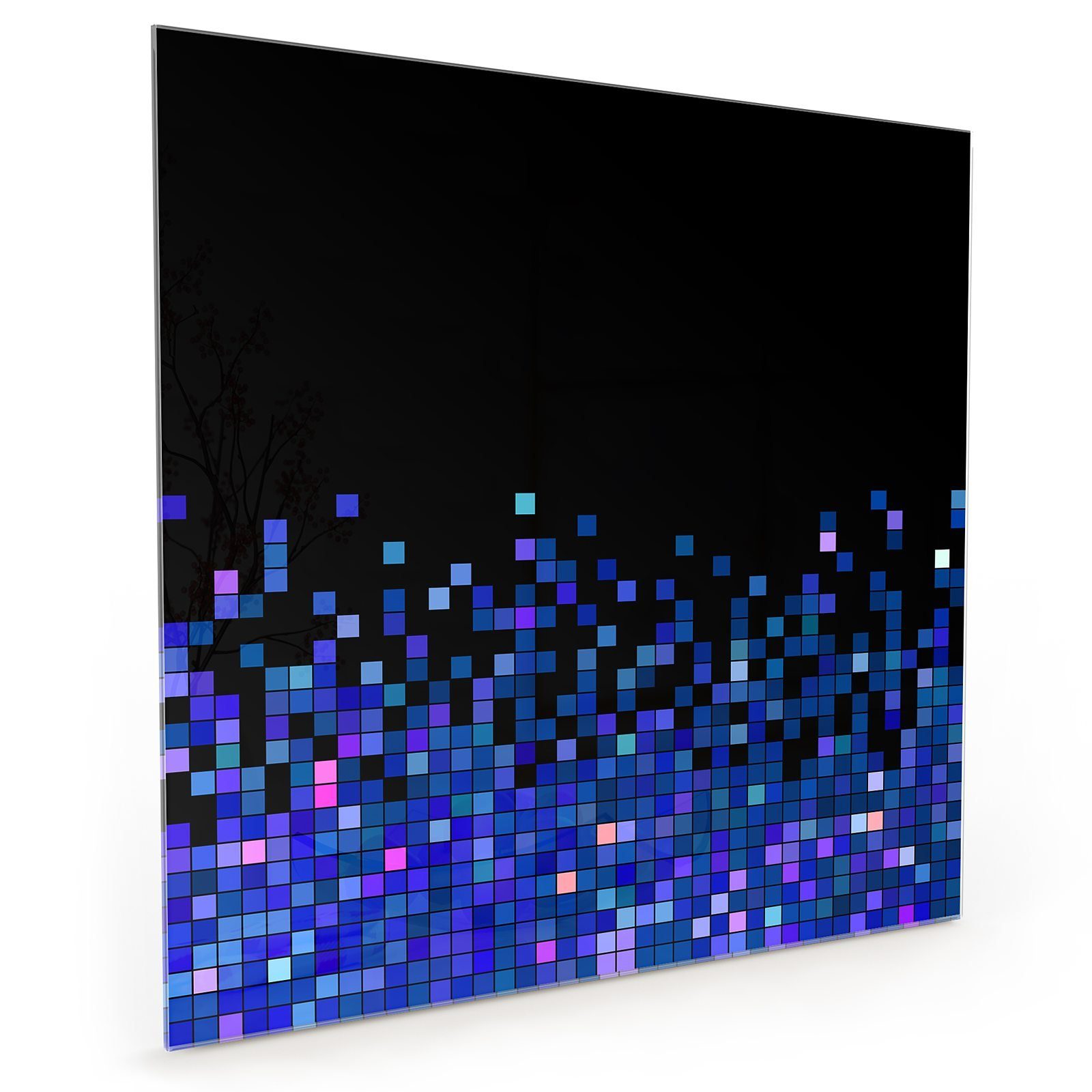 Glas Motiv Spritzschutz Küchenrückwand Primedeco mit Küchenrückwand Mosaik Pixel