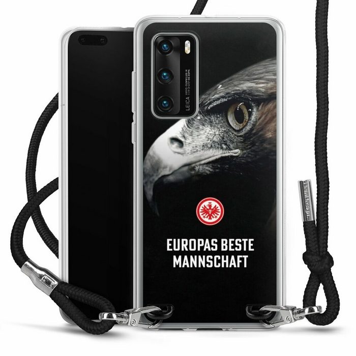 DeinDesign Handyhülle Eintracht Frankfurt Offizielles Lizenzprodukt Europameisterschaft Huawei P40 Handykette Hülle mit Band Case zum Umhängen Cover mit Kette