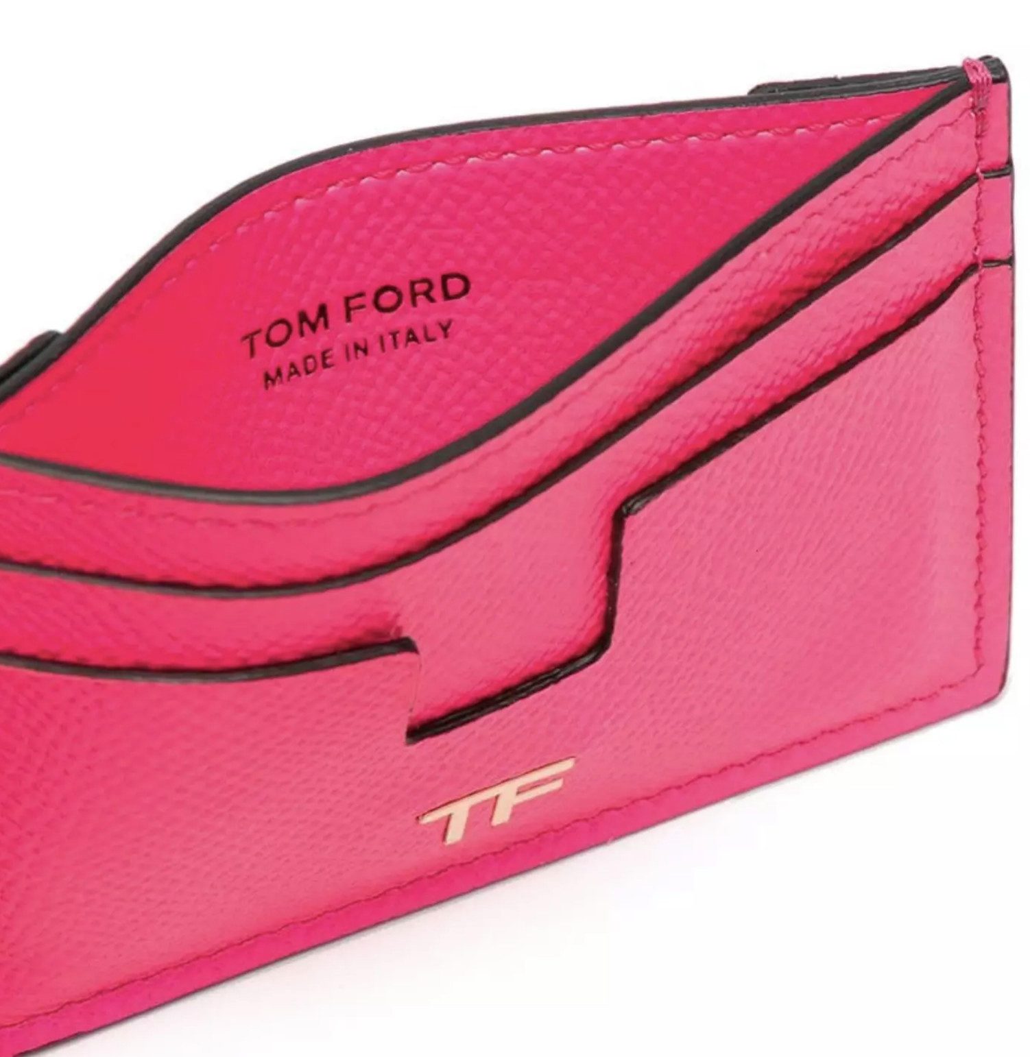 Tom Ford Kartenetui TF Neon-Colour Logo-Plakette Geldbörse, Kartenschlitze für Kreditkarten, Ausweise oder Visitenkarten