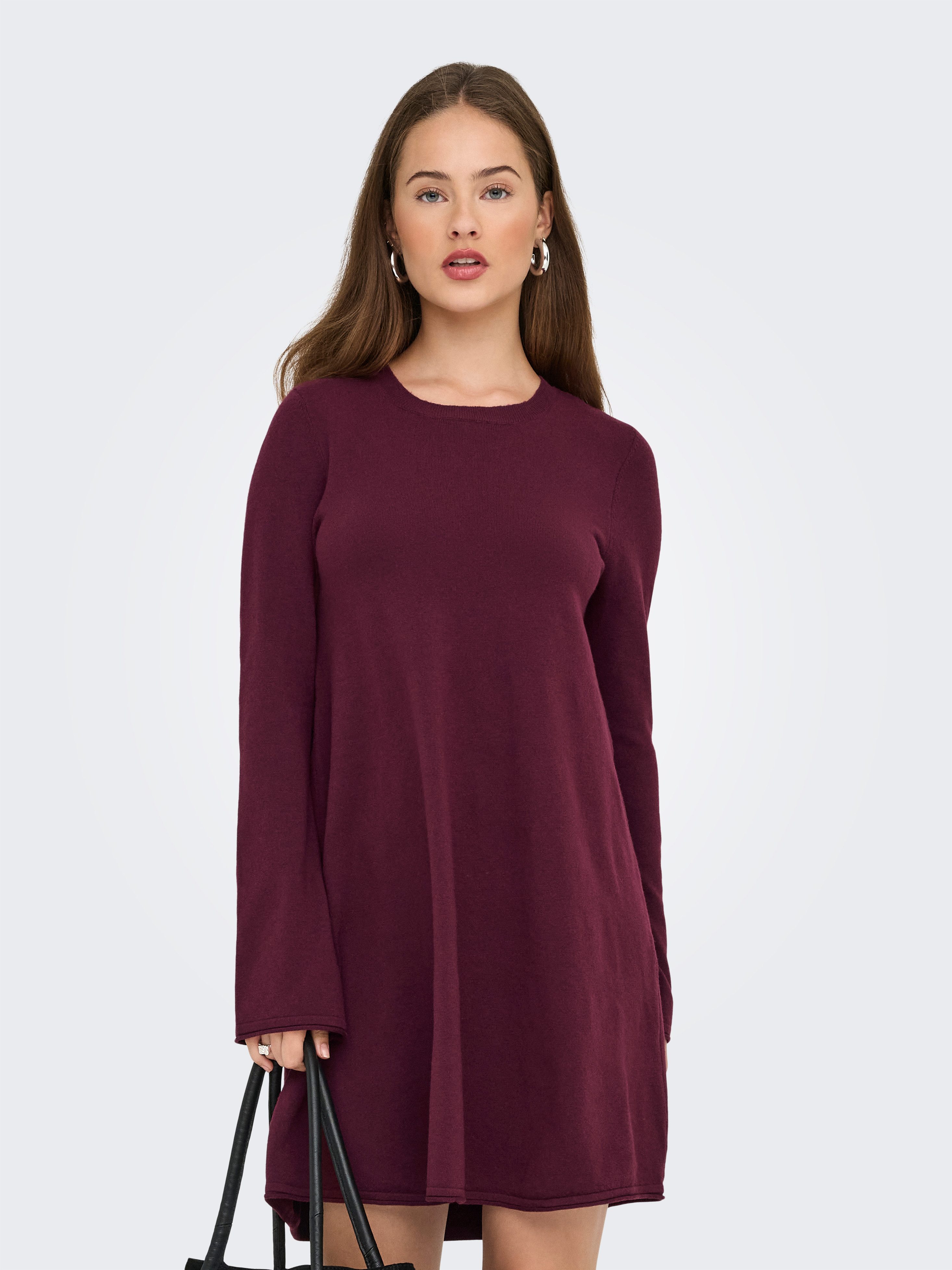 ONLY Midikleid ONLAMALIO LIFE LS ONECK DRESS KNT Sommerkleid