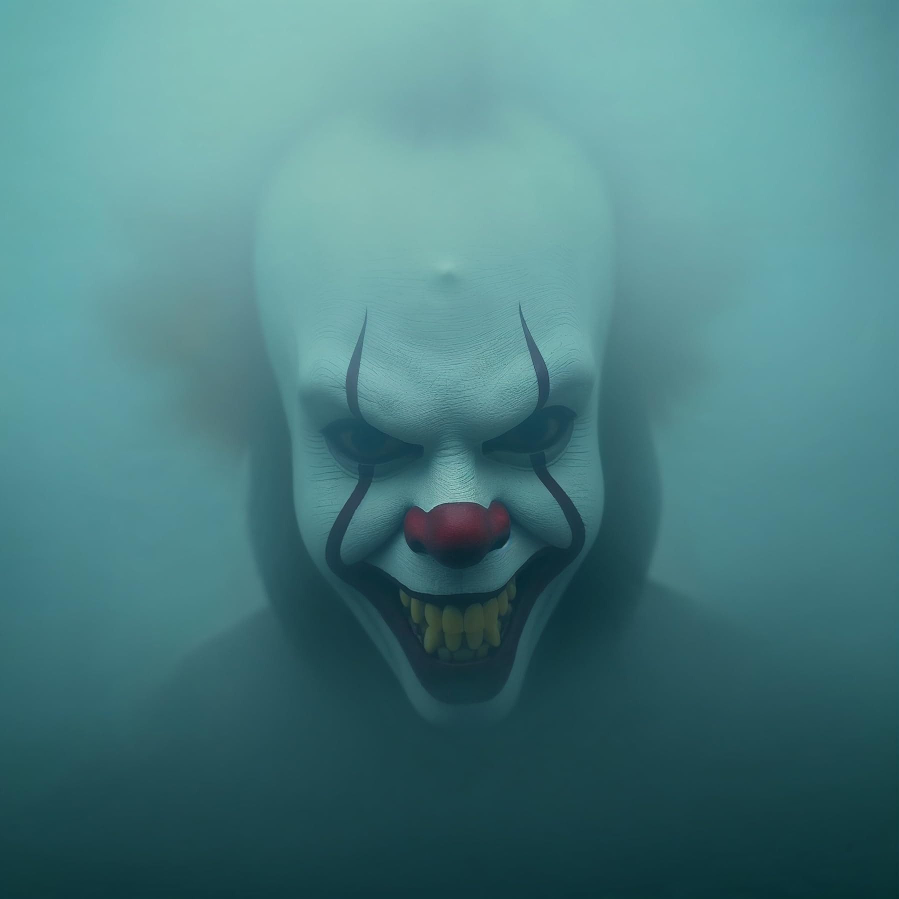 TK Gruppe Verkleidungsmaske Pennywise Horror Clown Maske – ES Kostüm Zubehör für Damen, Herren, (Packung, 1-tlg)