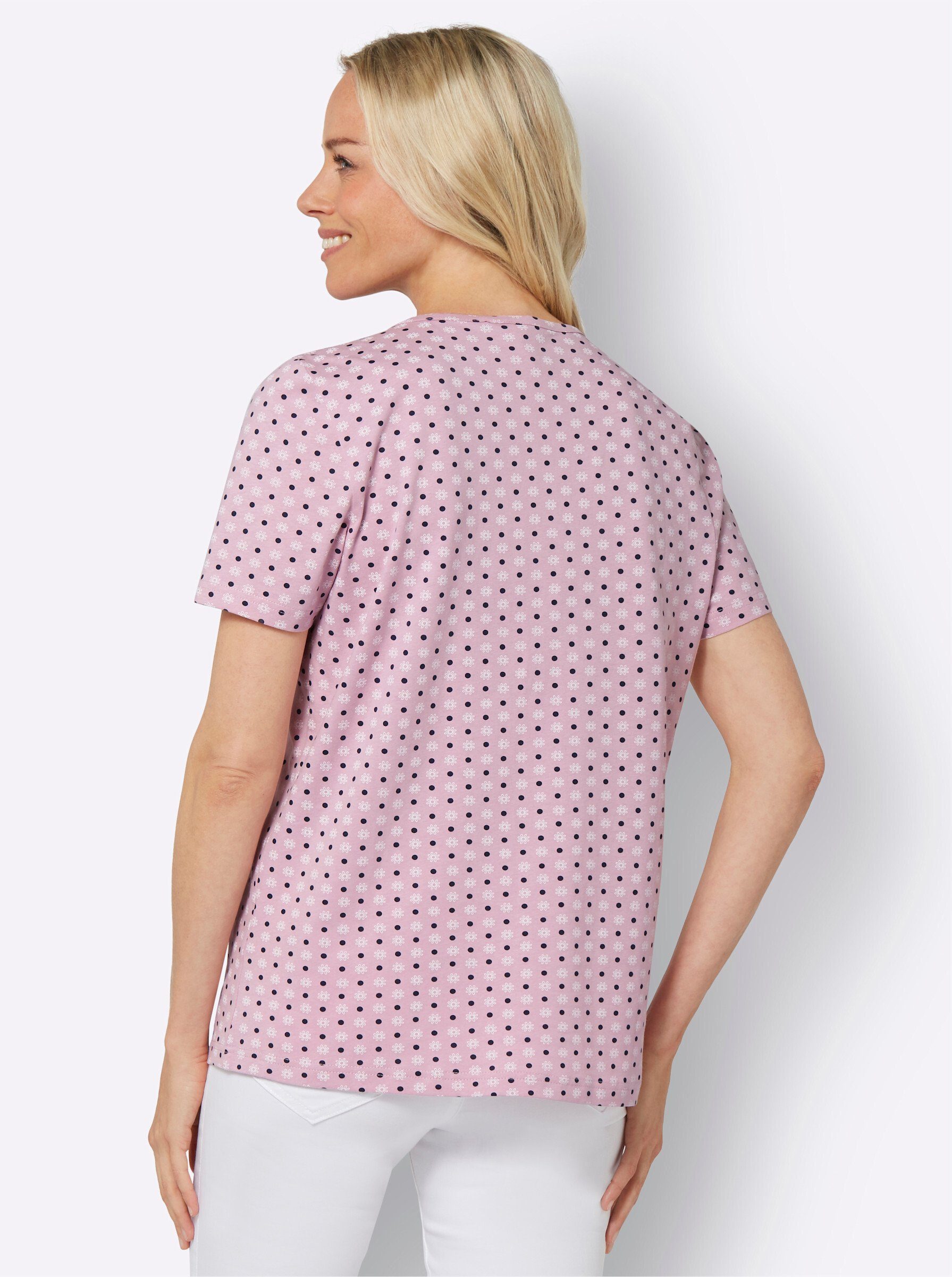 an! Sieh rosé-gemustert T-Shirt