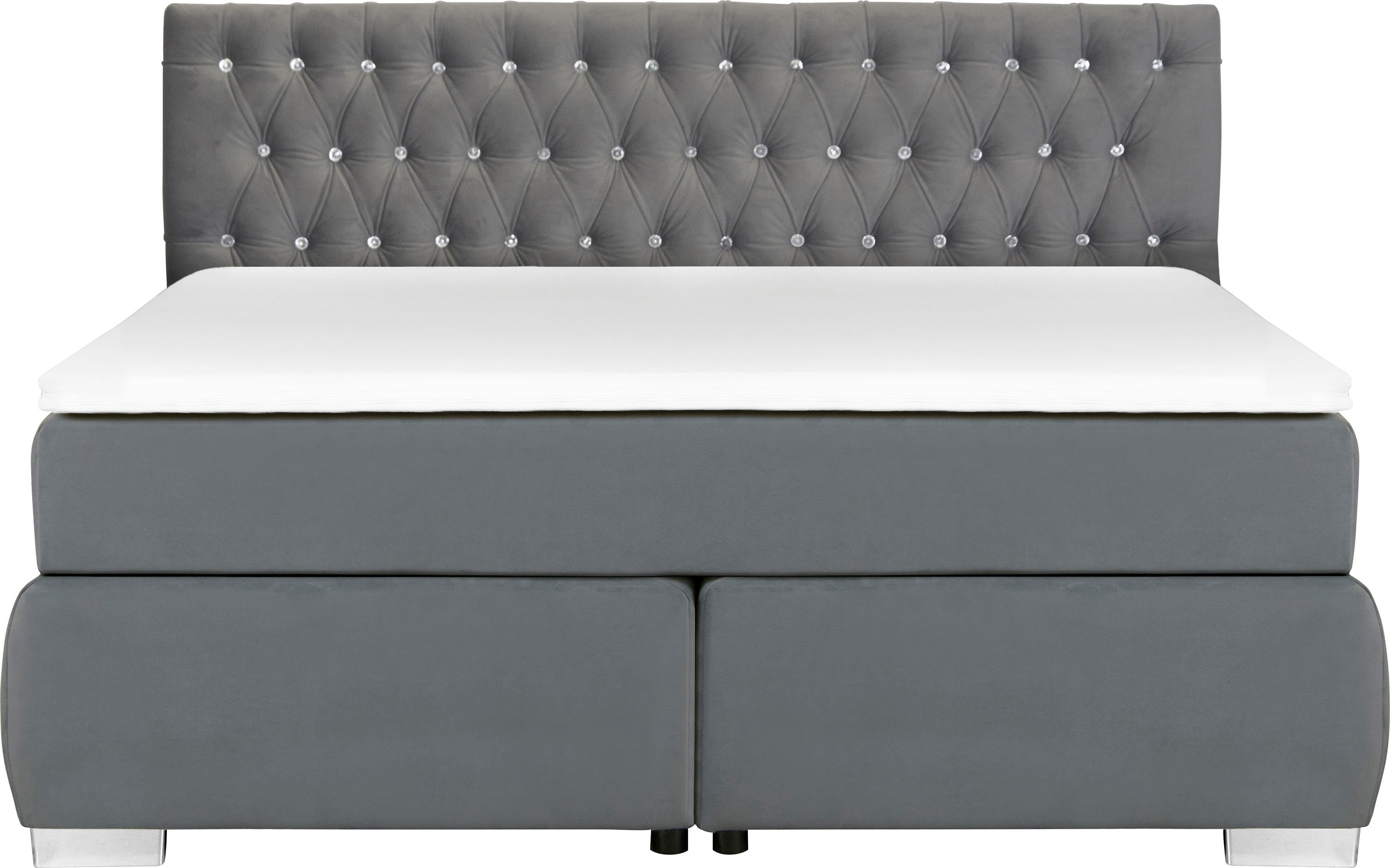 Leonique Boxspringbett Rumba, Taschenfederkern-Matratze in Härtegrad günstig online kaufen