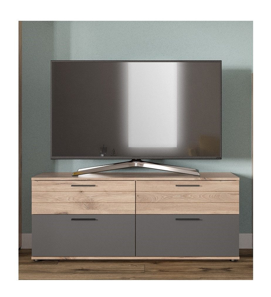 xonox.home Lowboard Lowboard TV-Board Mason klein, Nox Oak / Basalt Grau
