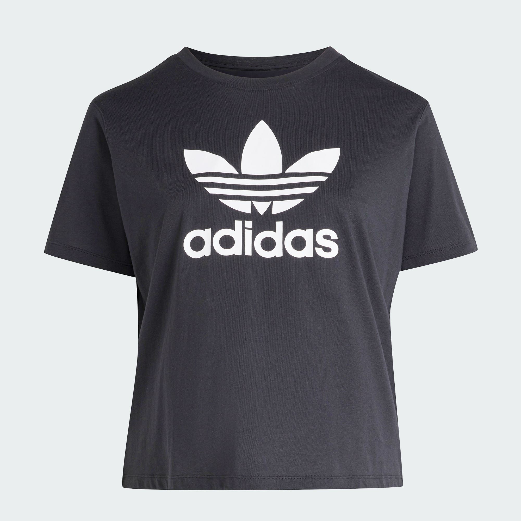 GRÖSSEN – Originals TREFOIL T-SHIRT adidas Black T-Shirt BOXY GROSSE ADICOLOR