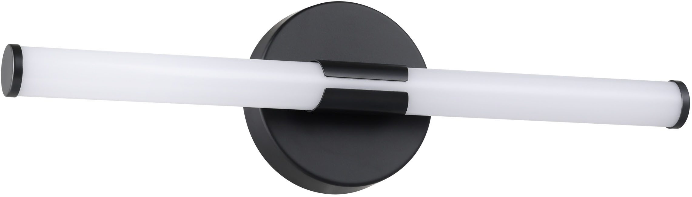 EGLO Spiegelleuchte RAMOLA Spiegellampe - Stahl - LED - 7,5W - IP44, Memoryfunktion, LED fest integriert, Kaltweiß, Neutralweiß, Warmweiß, Wandlampe, Badezimmerlampe, Bad, L45 x H12 x AL6,5 cm