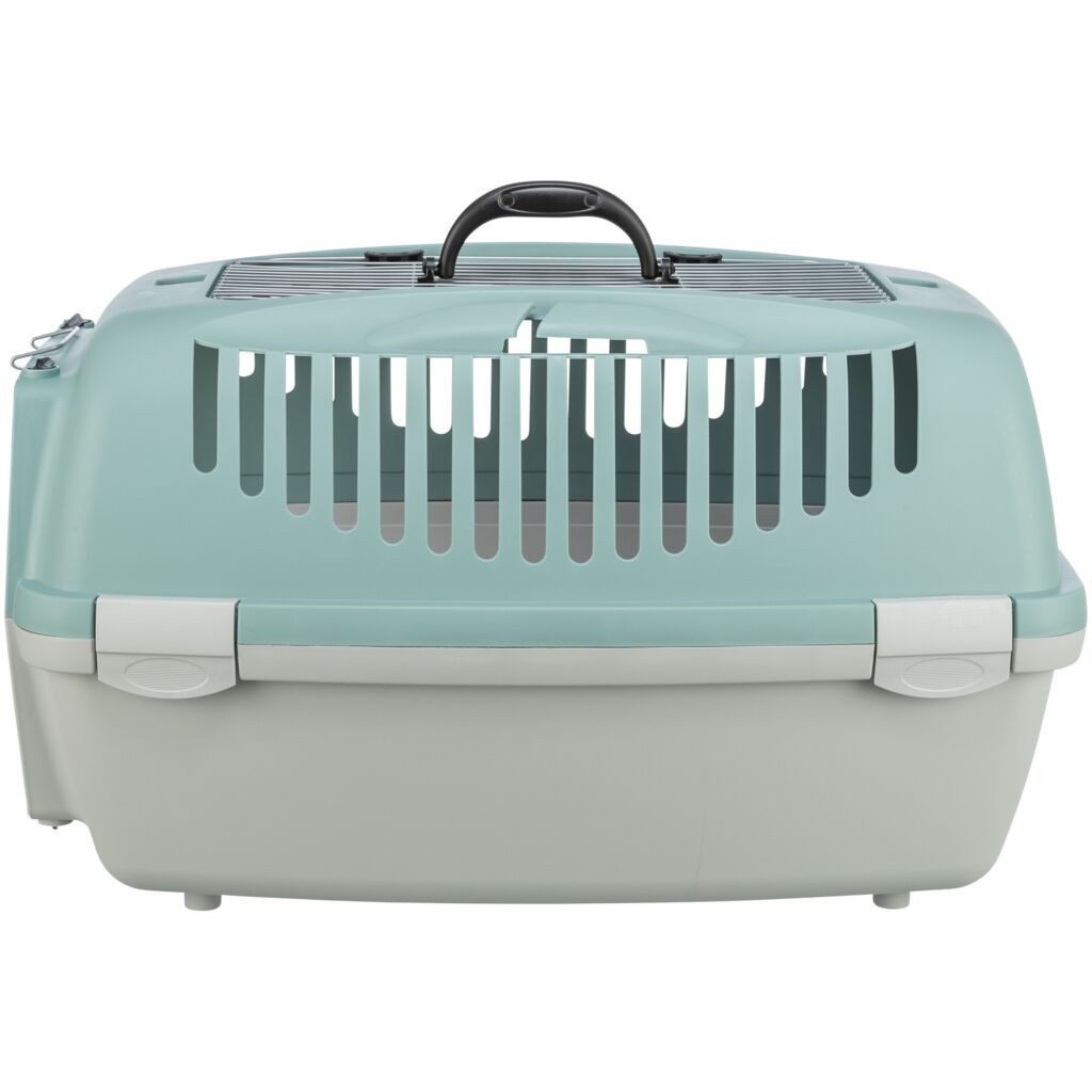 TRIXIE Tiertransportbox Transportbox Capri 3 Open Top - hellgrau/salbei - 40 × 38 × 61 cm