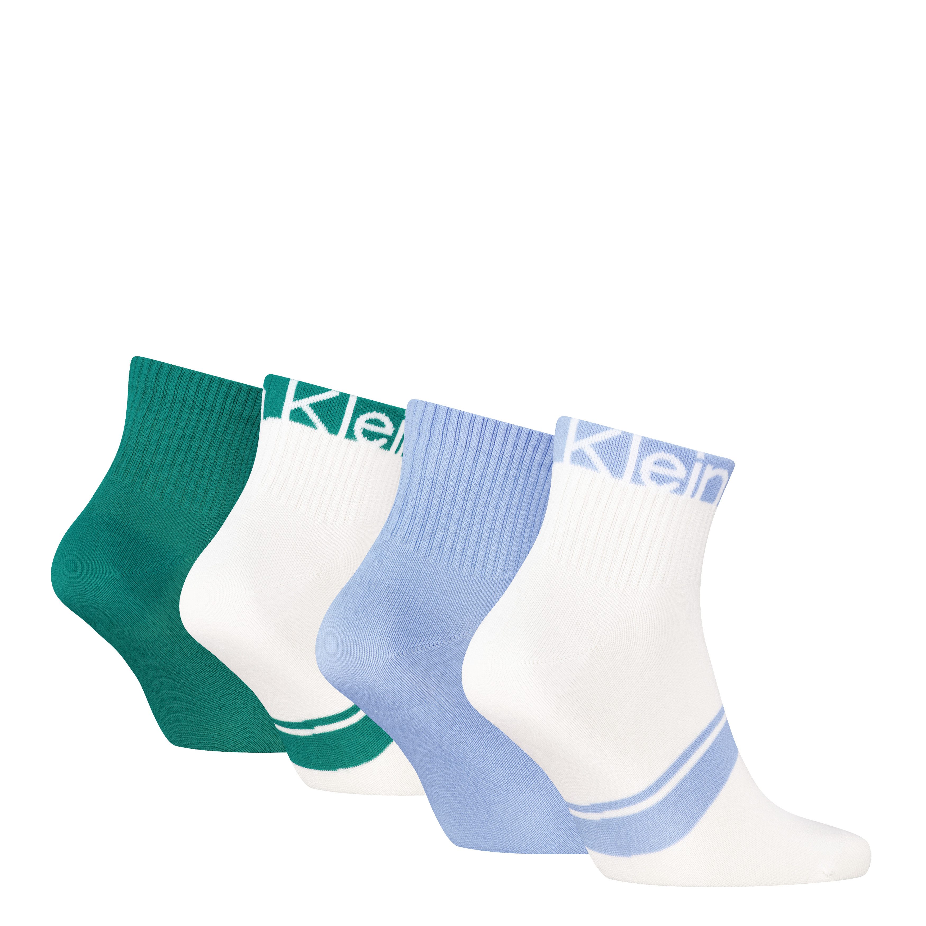 Calvin Klein Kurzsocken CK MEN QUARTER 4P LOGO STRIPE ECOM (4 Paar)