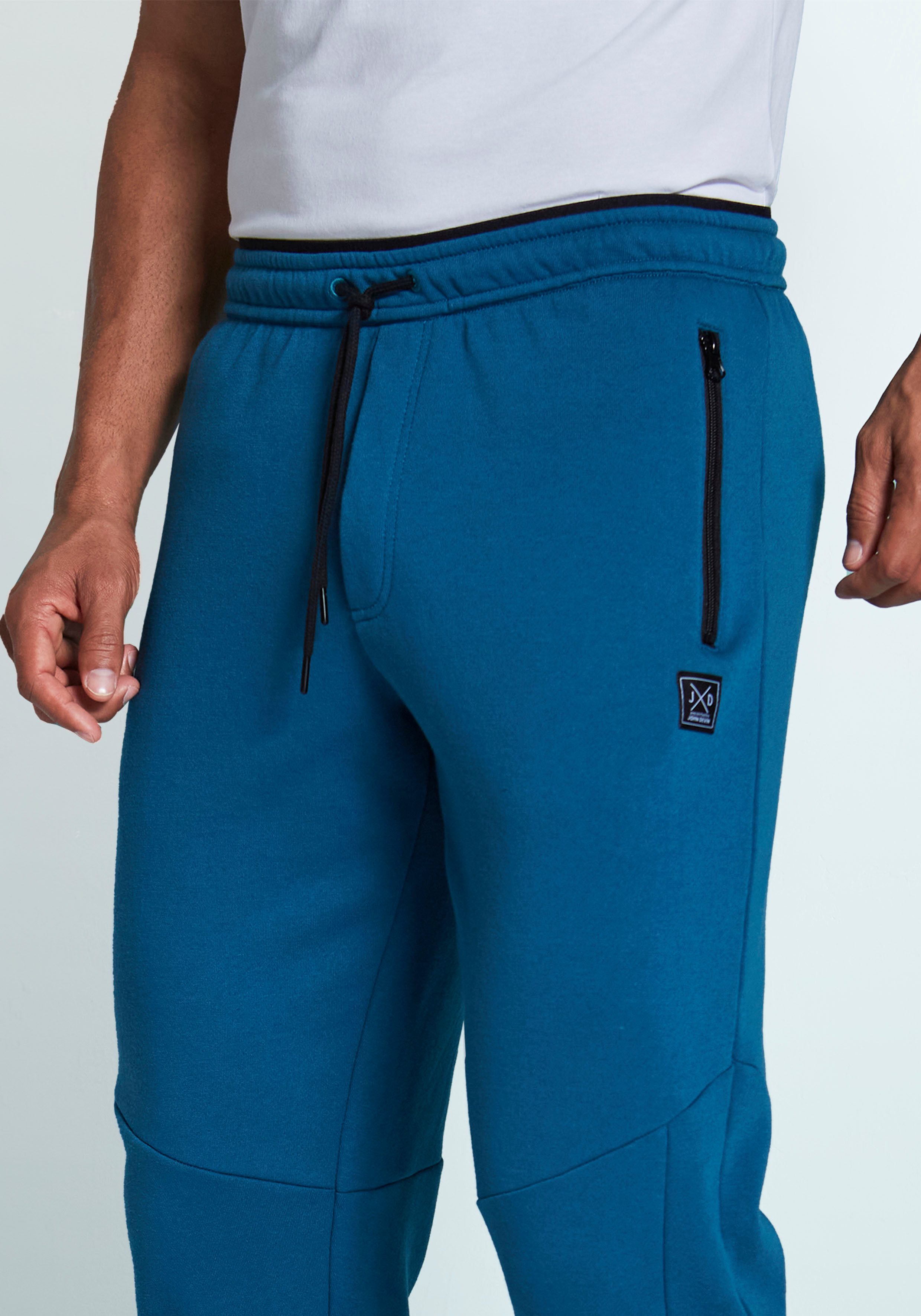 John Devin Sweathose Jogginghose mit seitlichen Taschen und Bindeband aus Baumwoll-Mix – Bild 4 von 5