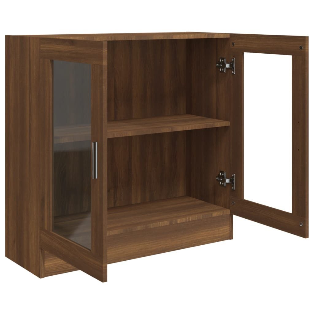 Eiche 1-tlg. Eichen-Optik Braun vidaXL Braune 82,5x30,5x80cm Vitrinenschrank Bücherregal Holzwerkstoff,