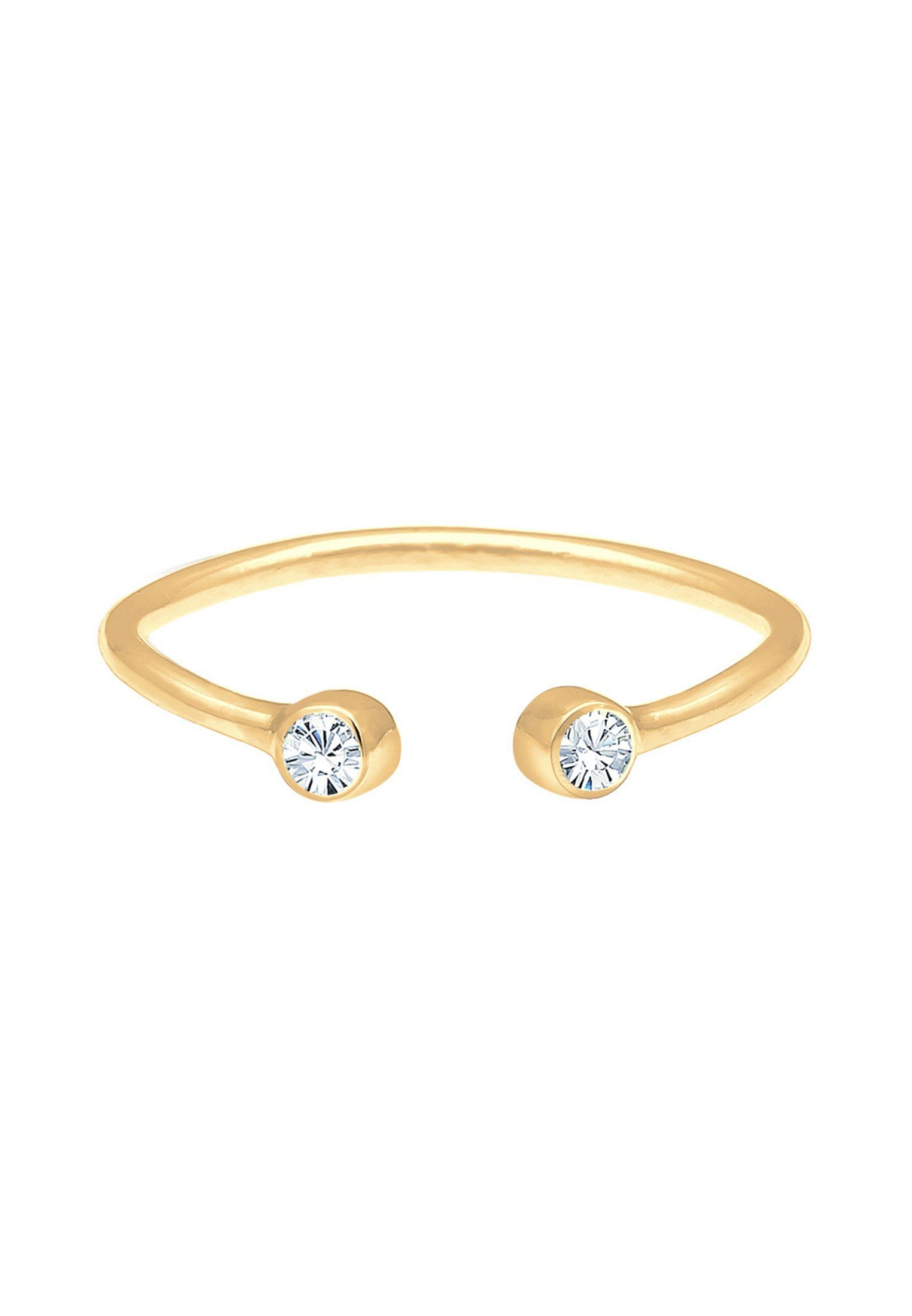 Elli Fingerring Solitär offen 925 Silber, mit Kristallen von Swarovski® günstig online kaufen