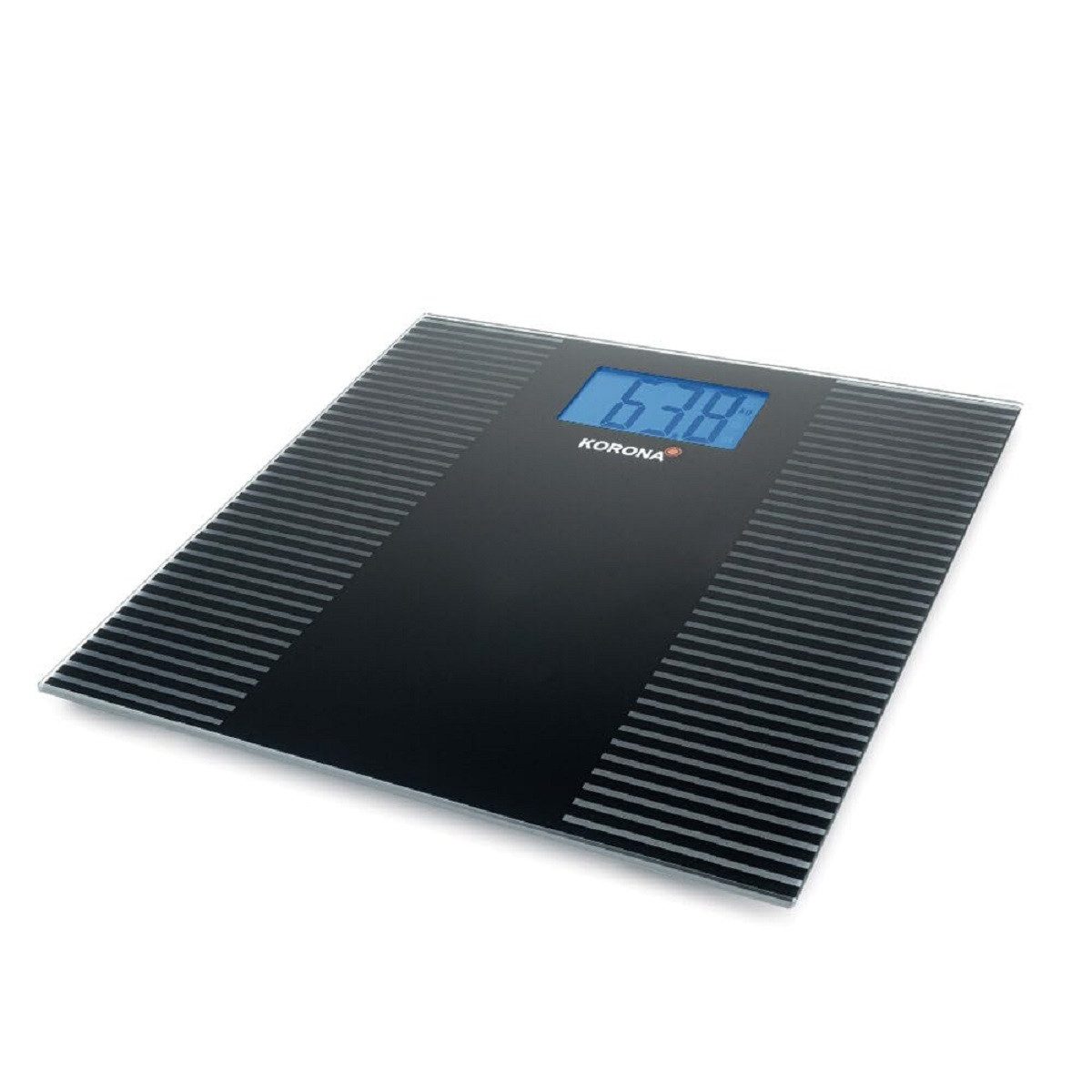 KORONA Personenwaage Digitale Glas-Personenwaage mit großem Display bis 200 kg